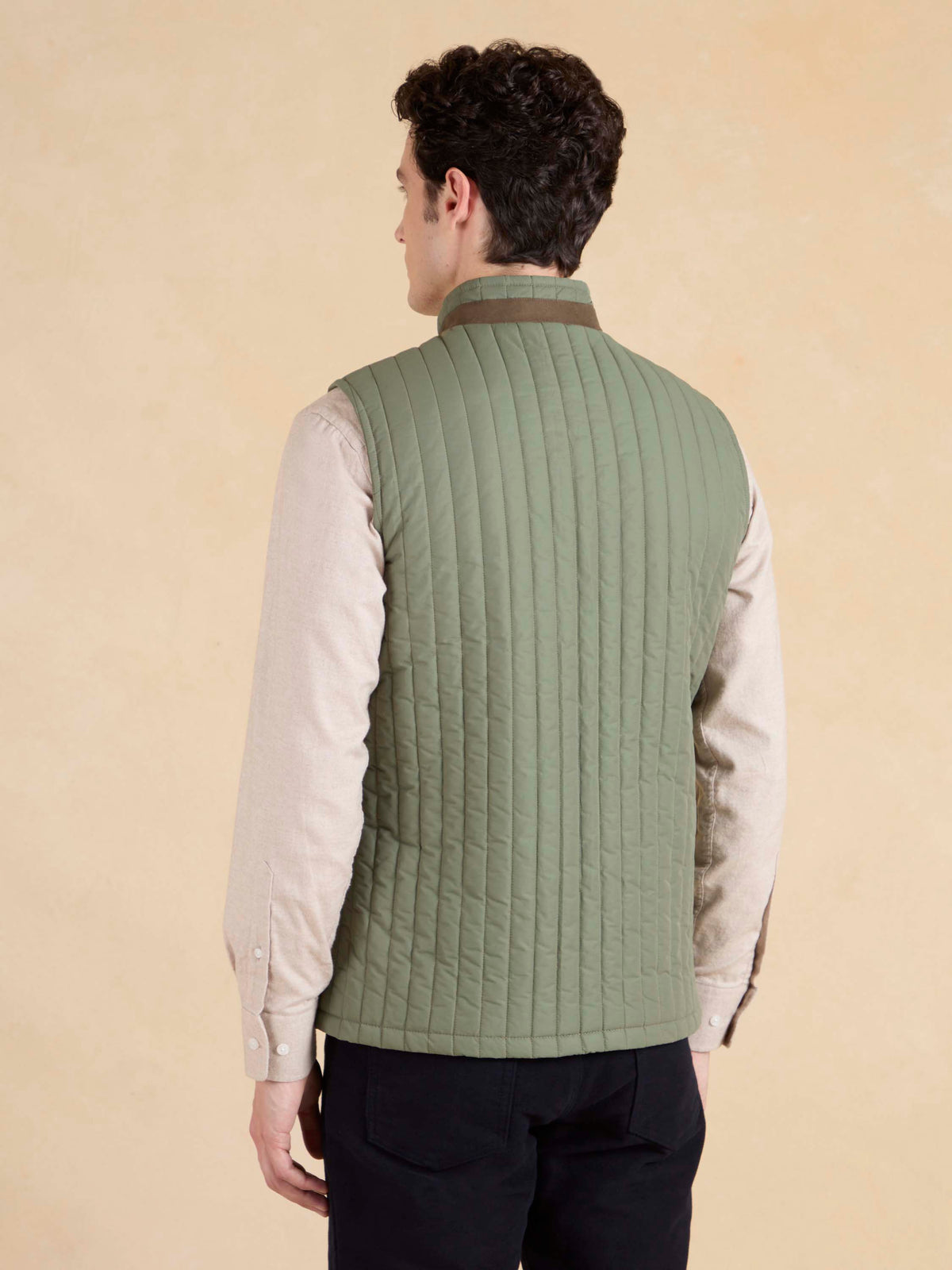 Light Padded Gilet – Green Cotton Mix