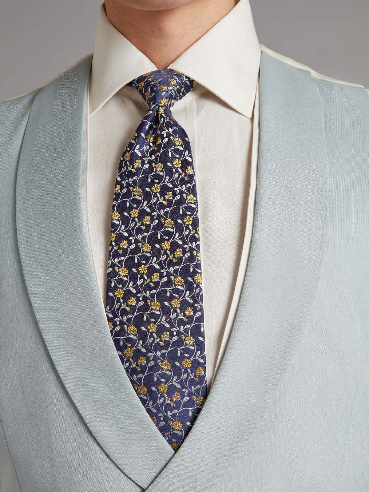Lightweight Double Breasted Waistcoat - Soft Silk Duck Egg Blue