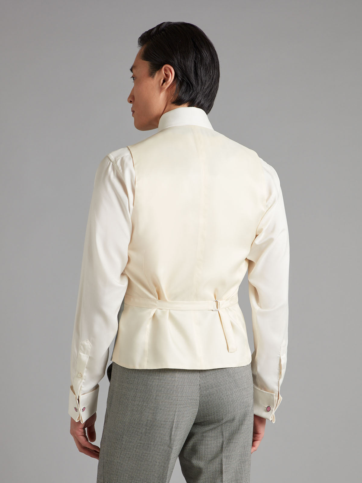 Lightweight Double Breasted Waistcoat - Soft Silk Duck Egg Blue