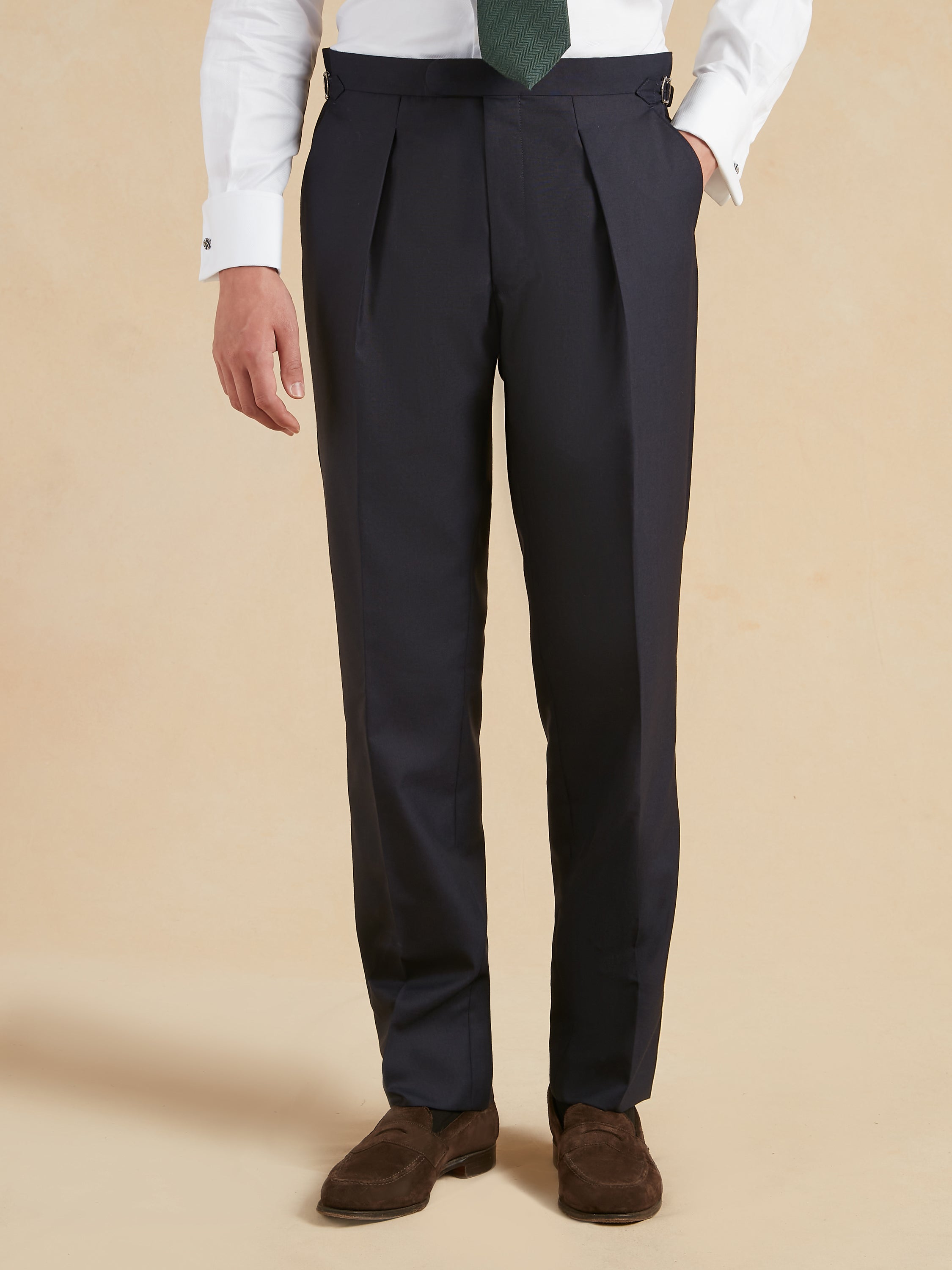 Eaton Classic Fit Suit - Navy Plain Weave Lightweight Wool