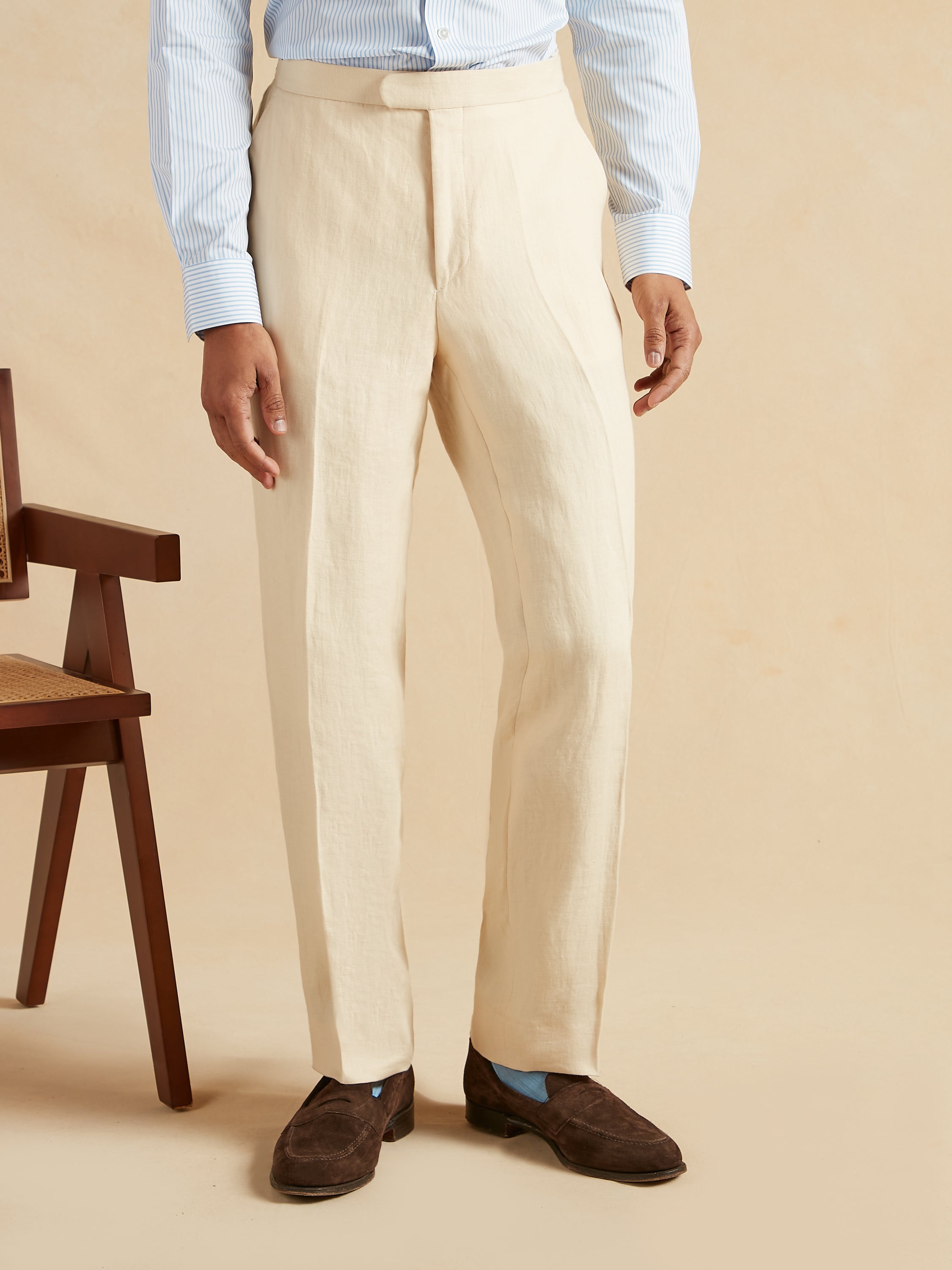 Lightweight Washed Irish Linen Suit - Sand
