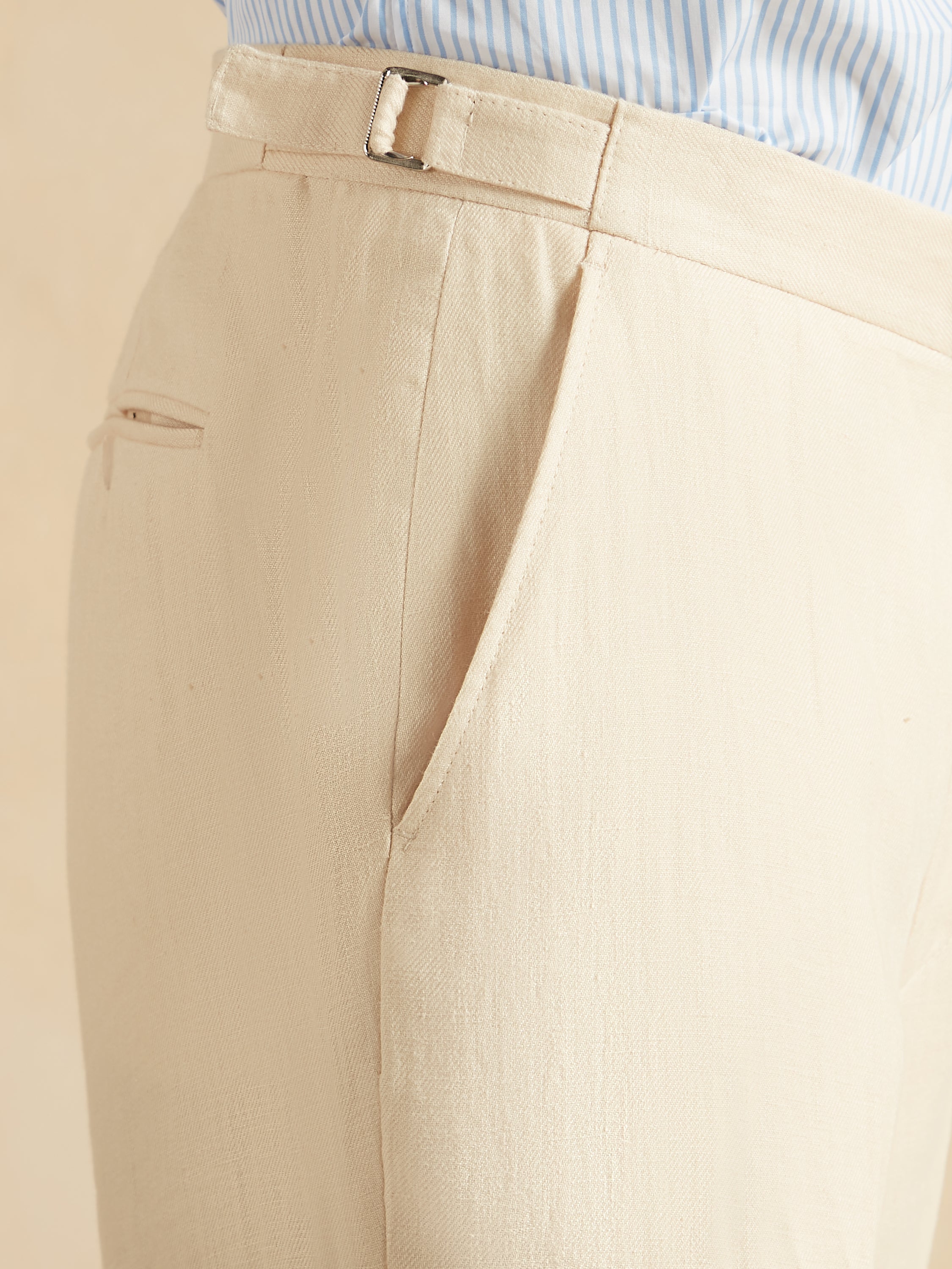 Lightweight Washed Irish Linen Suit - Sand