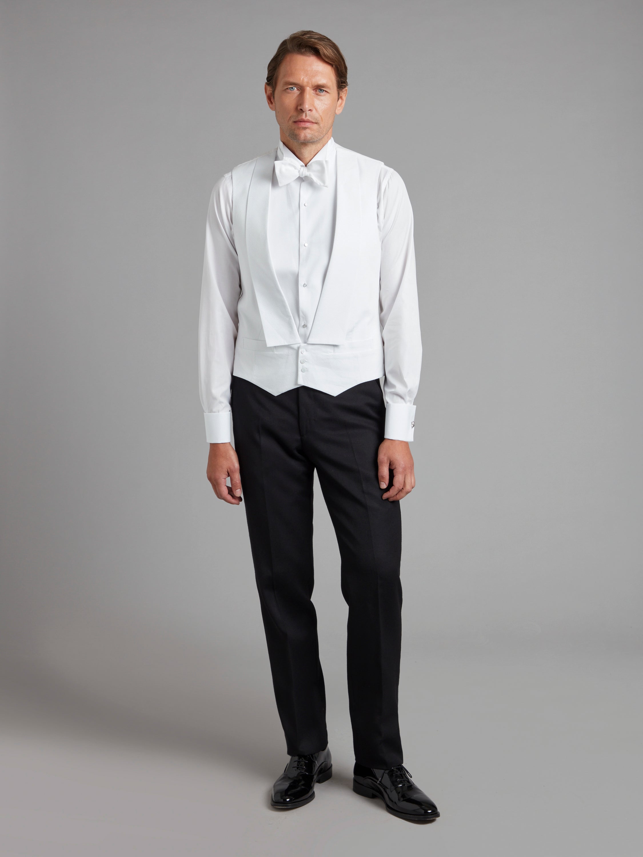 Marcella Waistcoat Backed White Men s Waistcoats Oliver Brown London