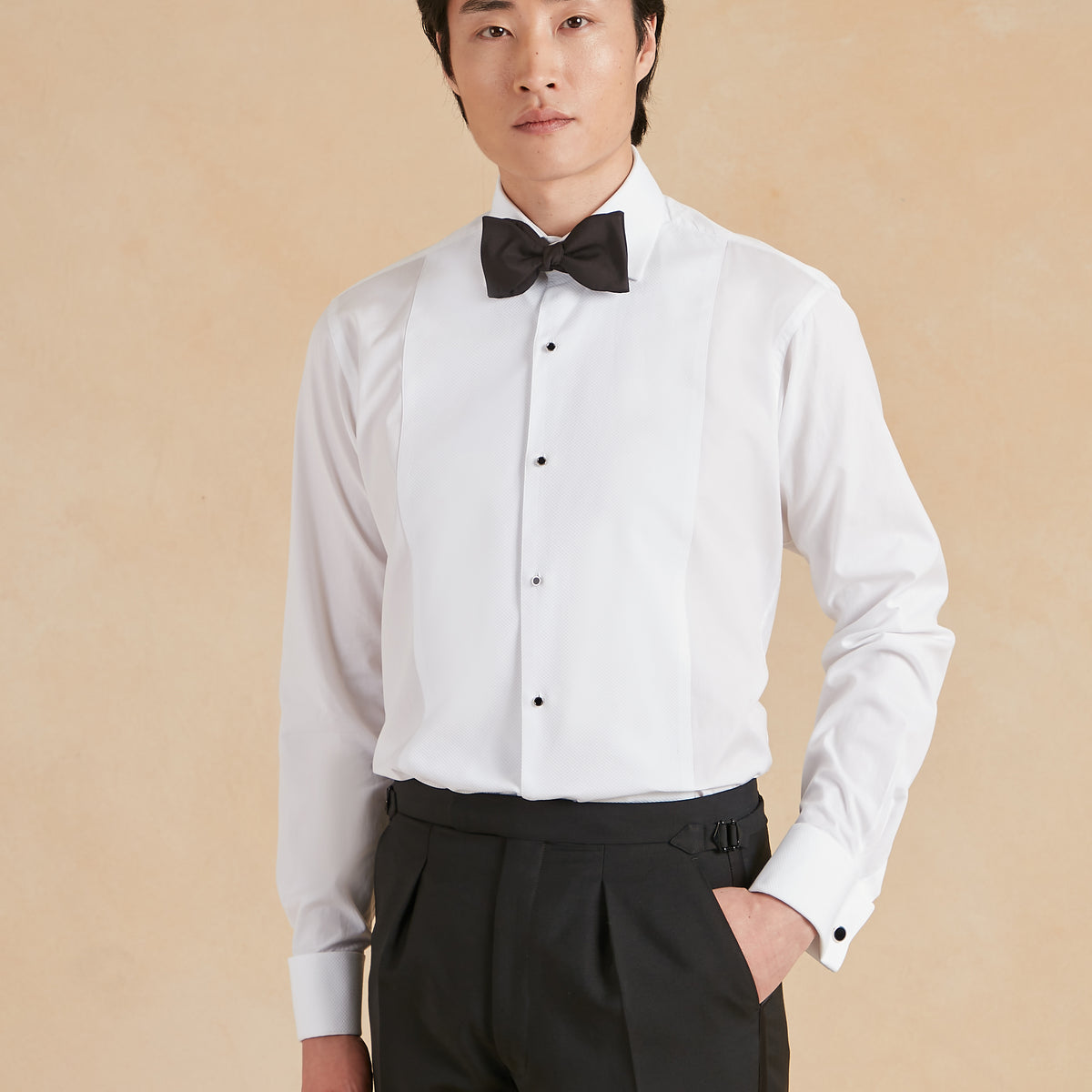 black dress pants white shirt Men's Black Modern Fit Suit Pants 52 main image 1