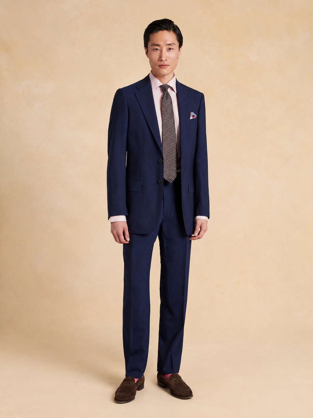 Mayfair Tailored Fit Suit - Navy Fresco Wool