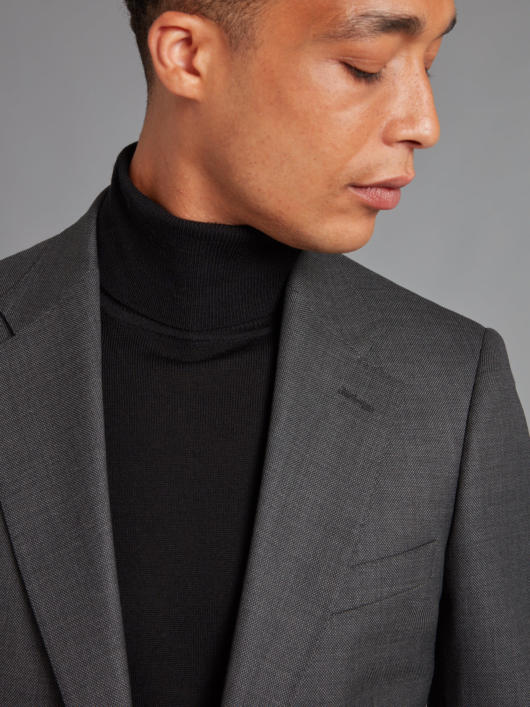 Mayfair Tailored Fit Suit - Grey Birdseye Wool