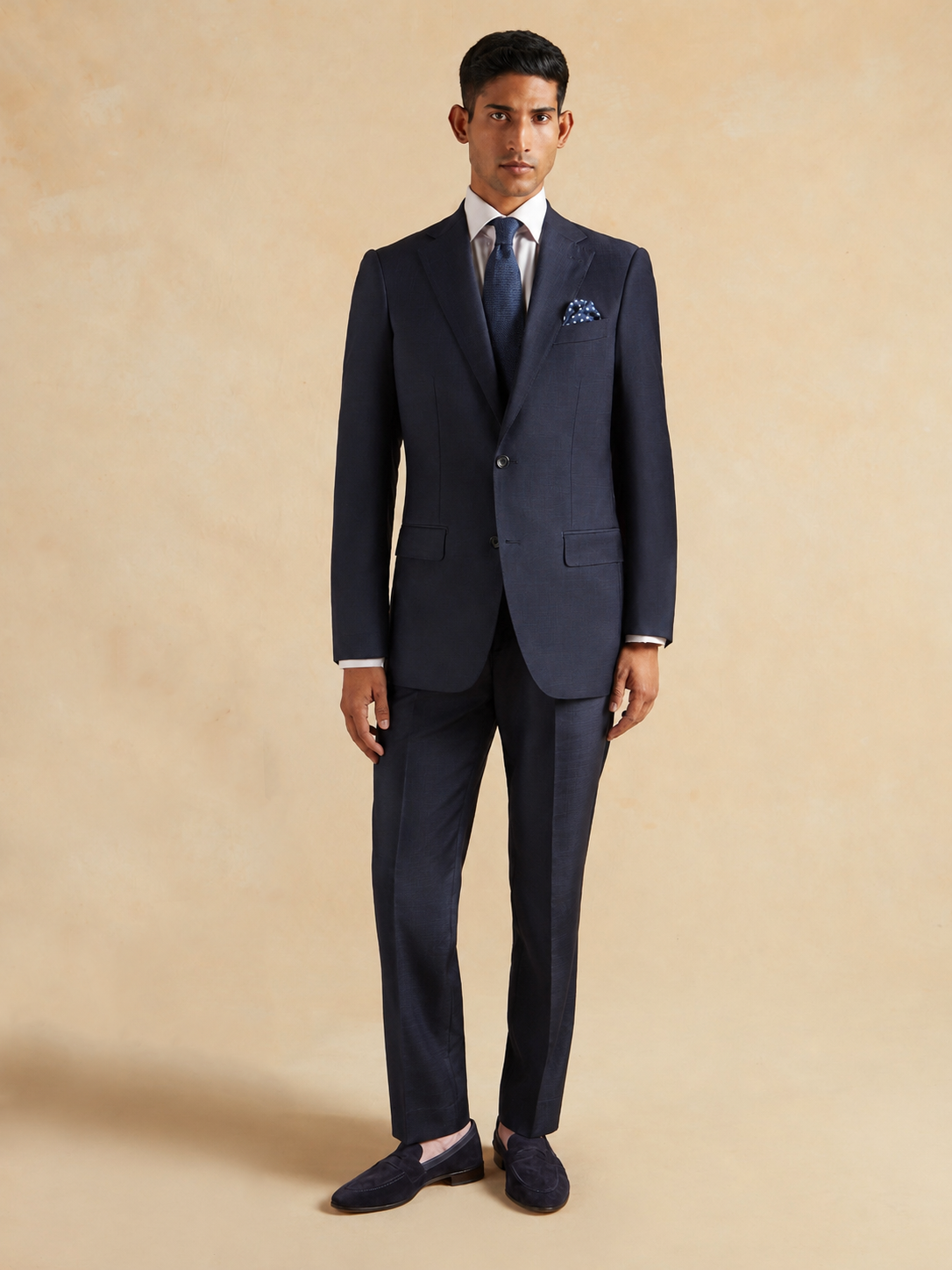 Mayfair Tailored Fit Suit - Navy Fresco Lite Wool