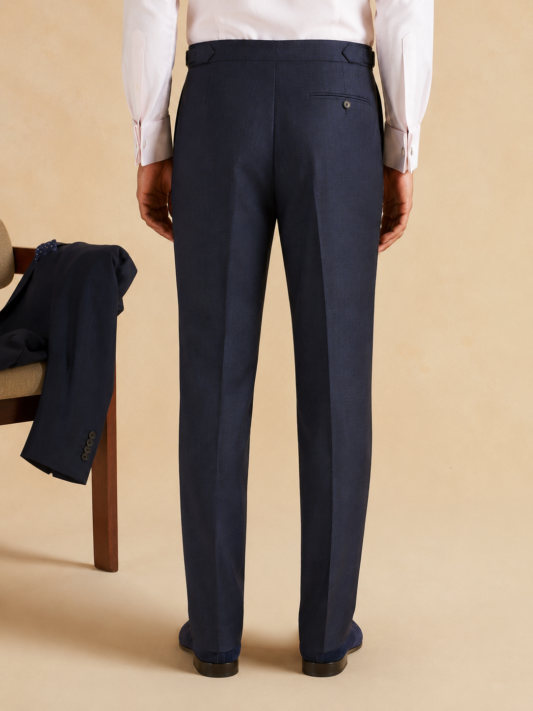 Mayfair Tailored Fit Suit - Navy Fresco Lite Wool