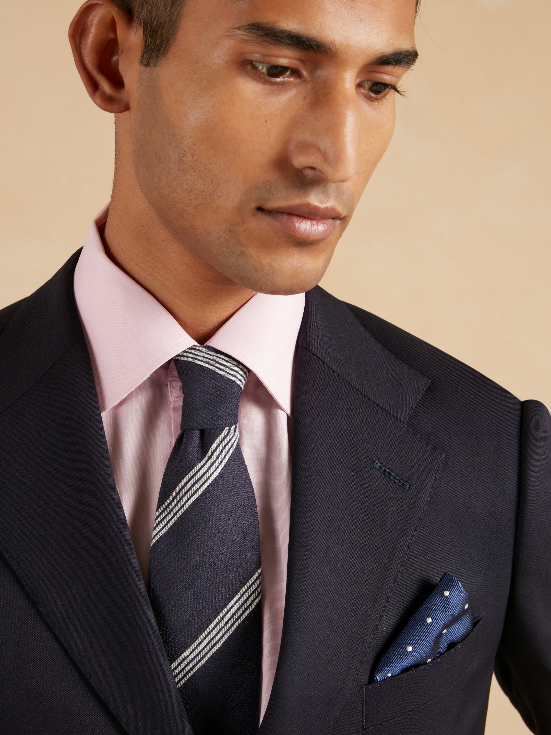 Mayfair Tailored Fit Suit - Navy Twill Wool