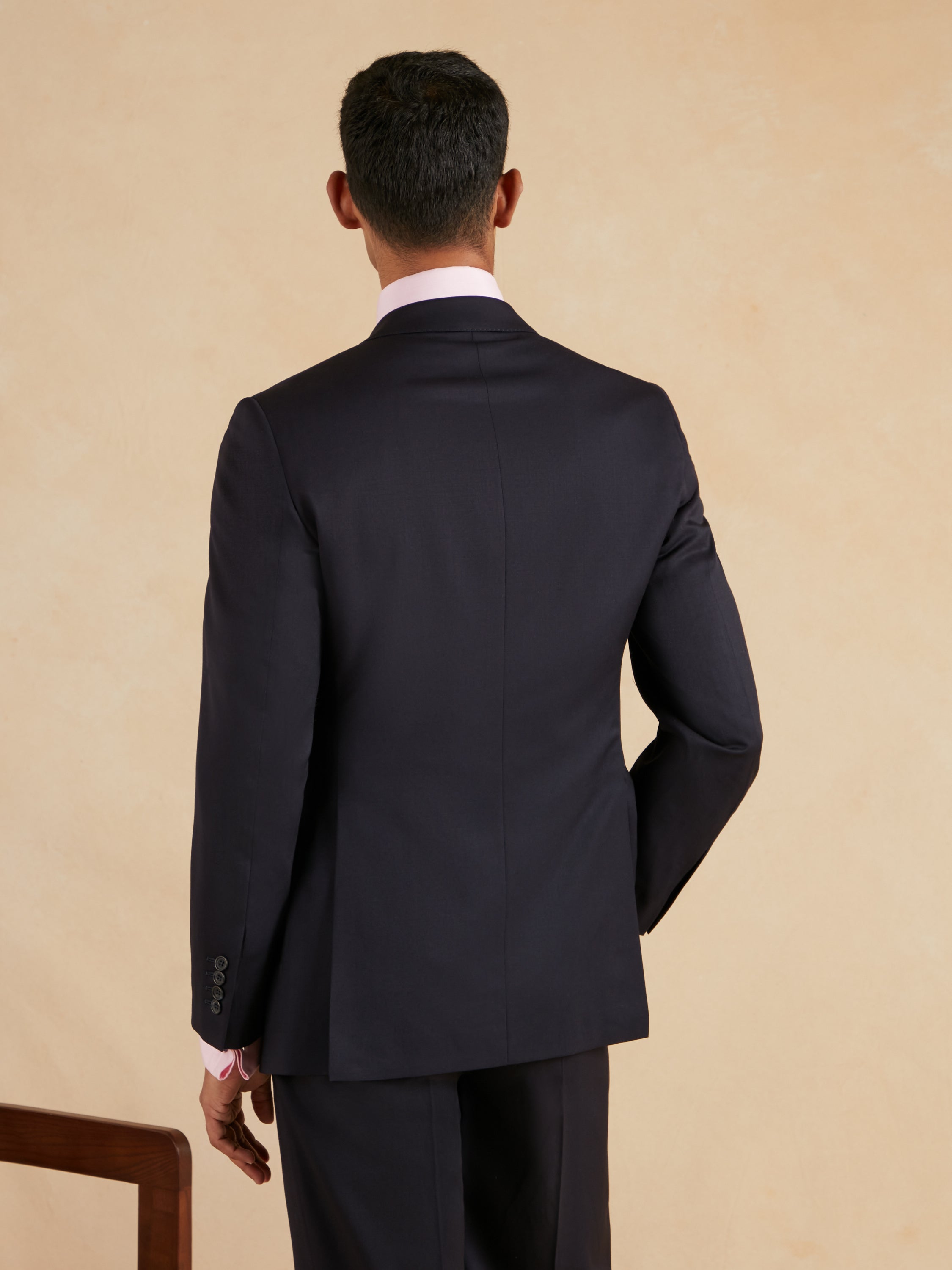 Mayfair Tailored Fit Suit - Navy Twill Wool