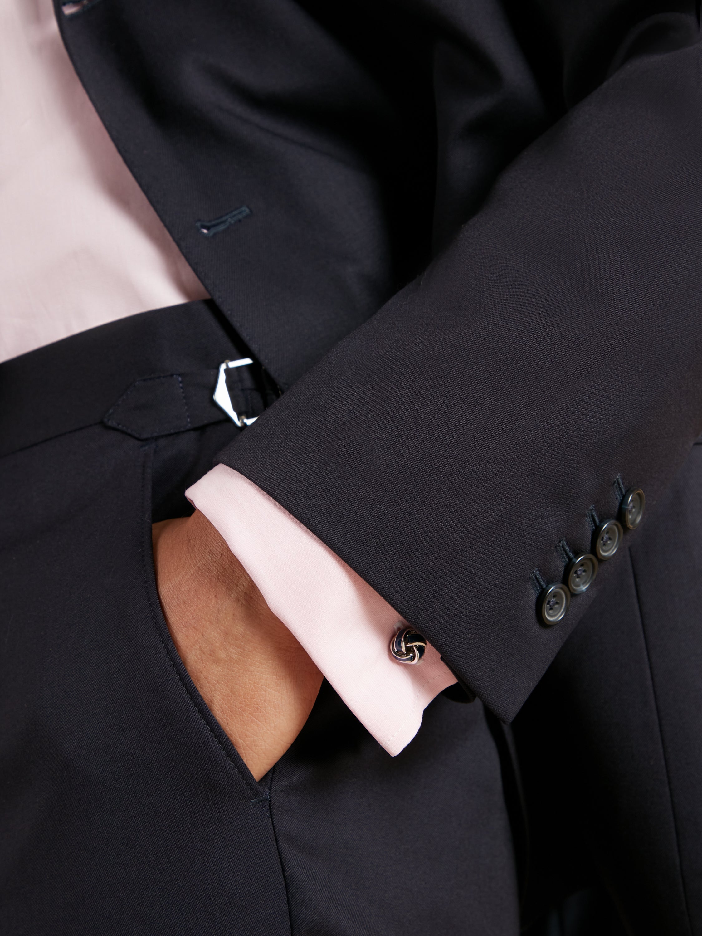 Mayfair Tailored Fit Suit - Navy Twill Wool