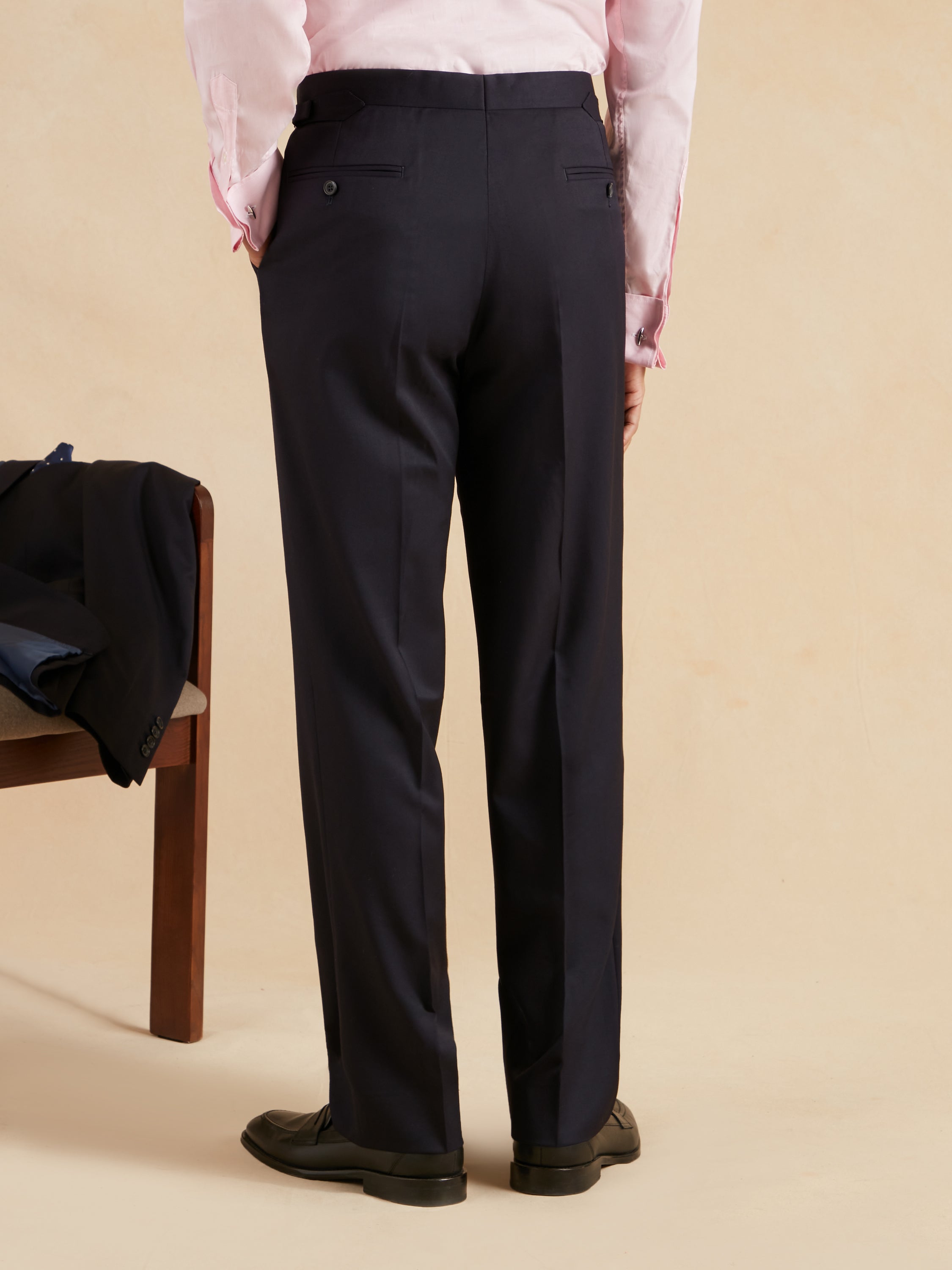 Mayfair Tailored Fit Suit - Navy Twill Wool