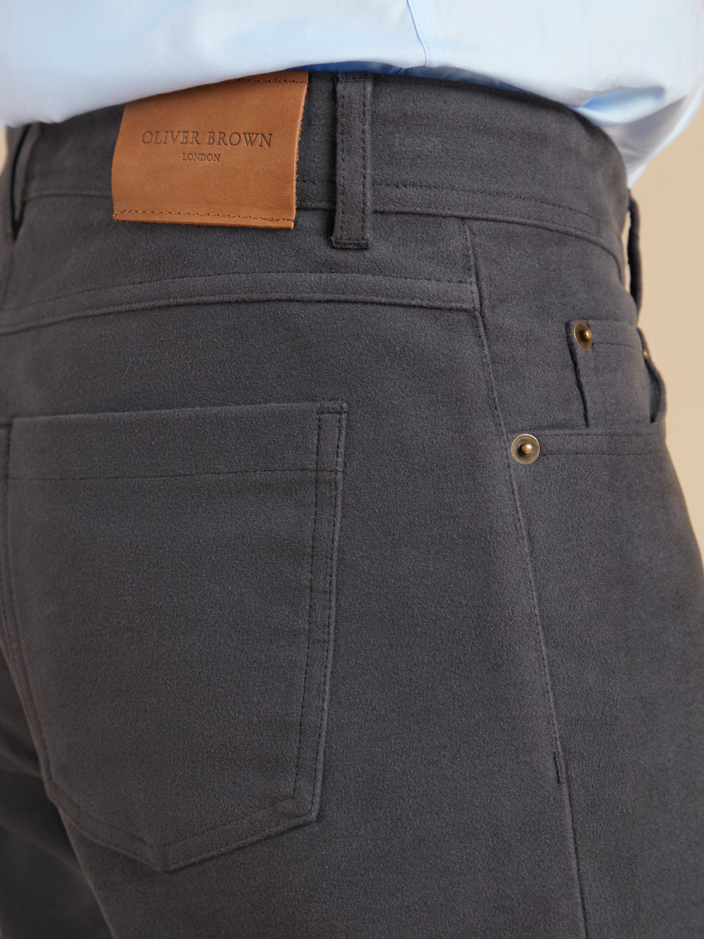 Moleskin Jeans - Gun Metal