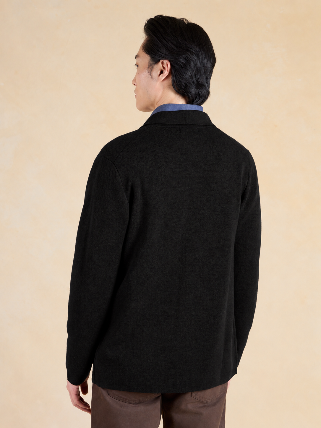Montrose Knitted Blazer – Black Merino Wool