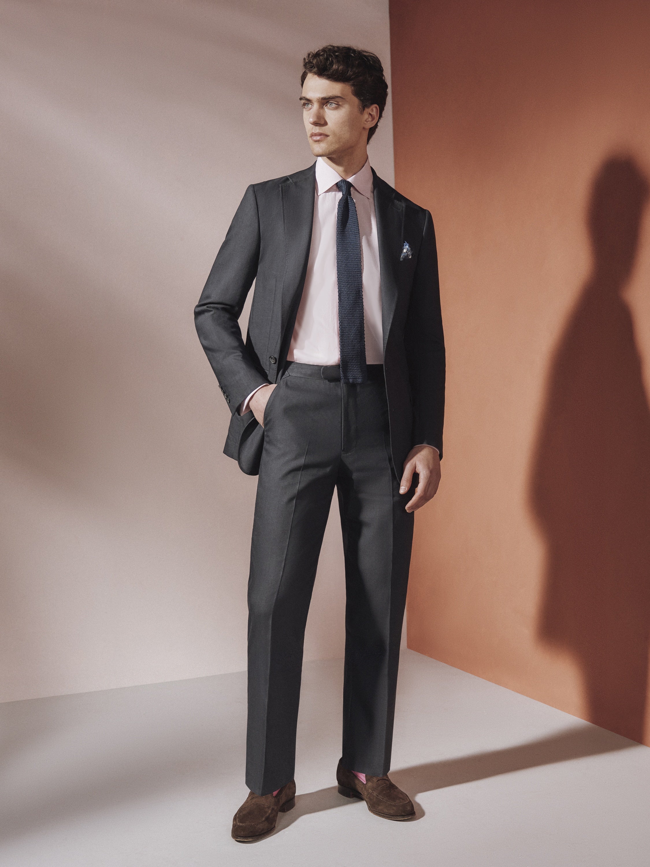 Deconstructed Suit Drago Linen and Wool - Navy