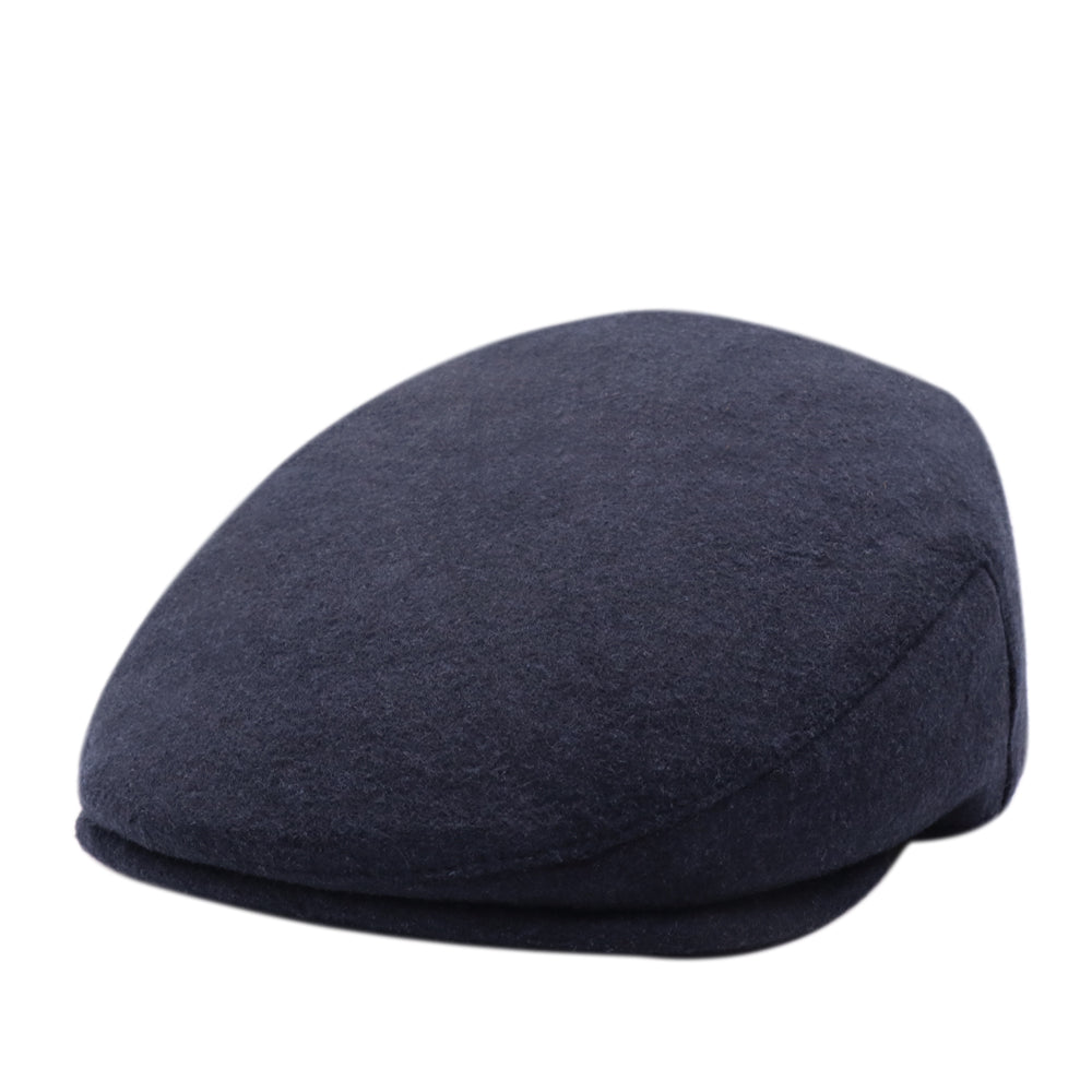 Cheshire Molten Wool Flat Cap - Navy