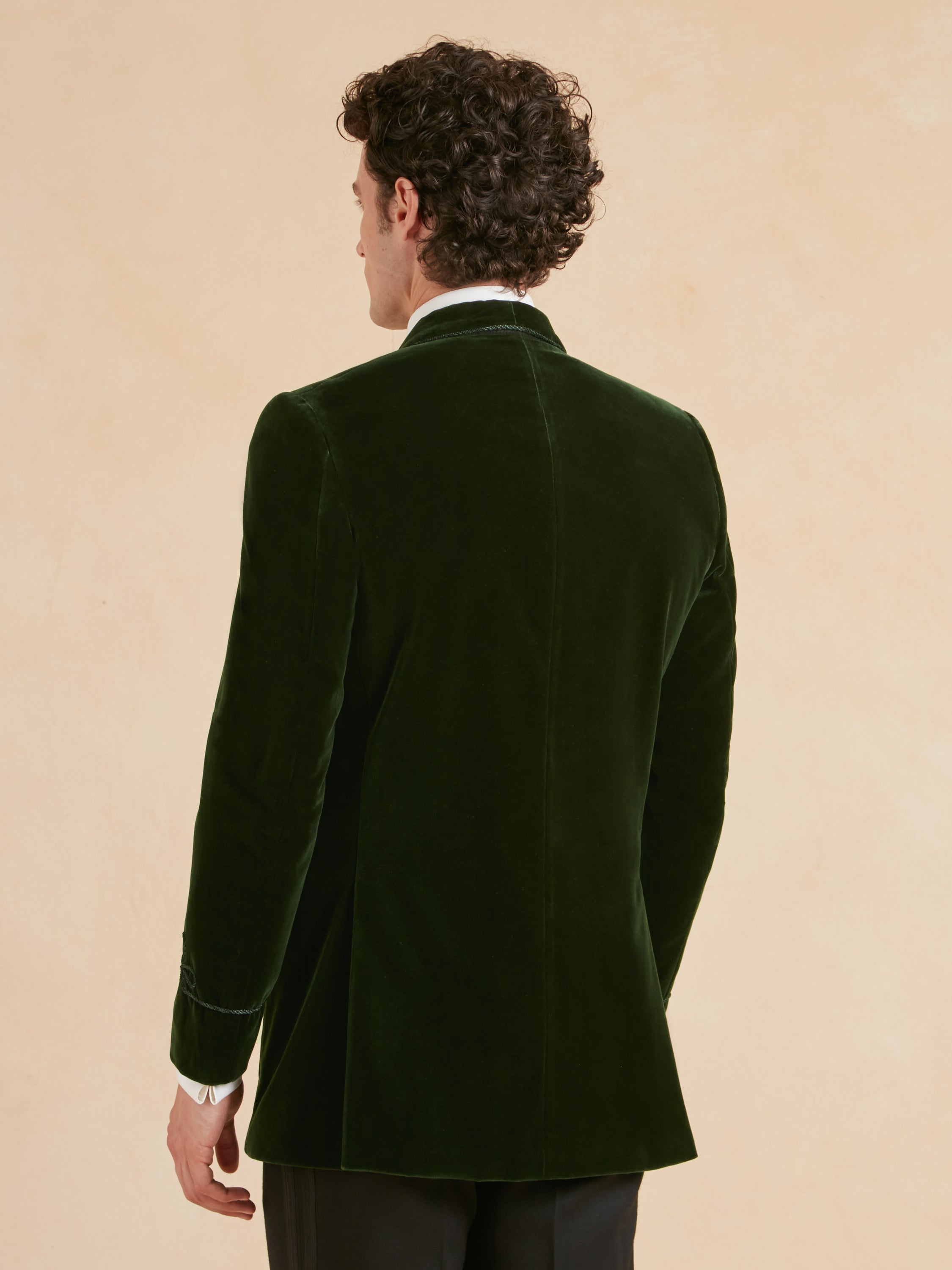 Pembroke Smoking Jacket - Green Velvet | Men's Smoking Jackets