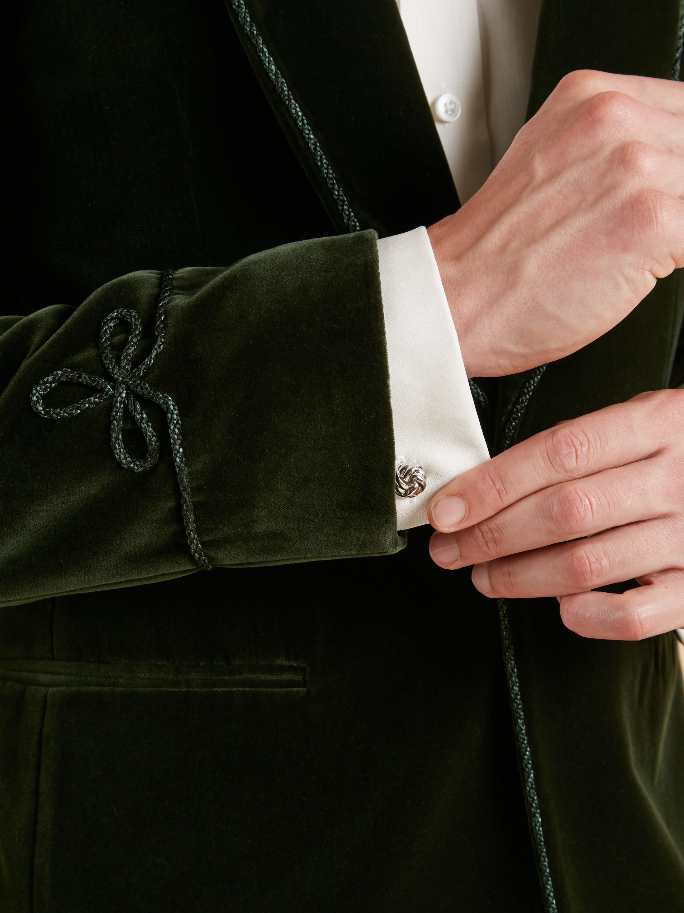 Pembroke Smoking Jacket - Green Velvet