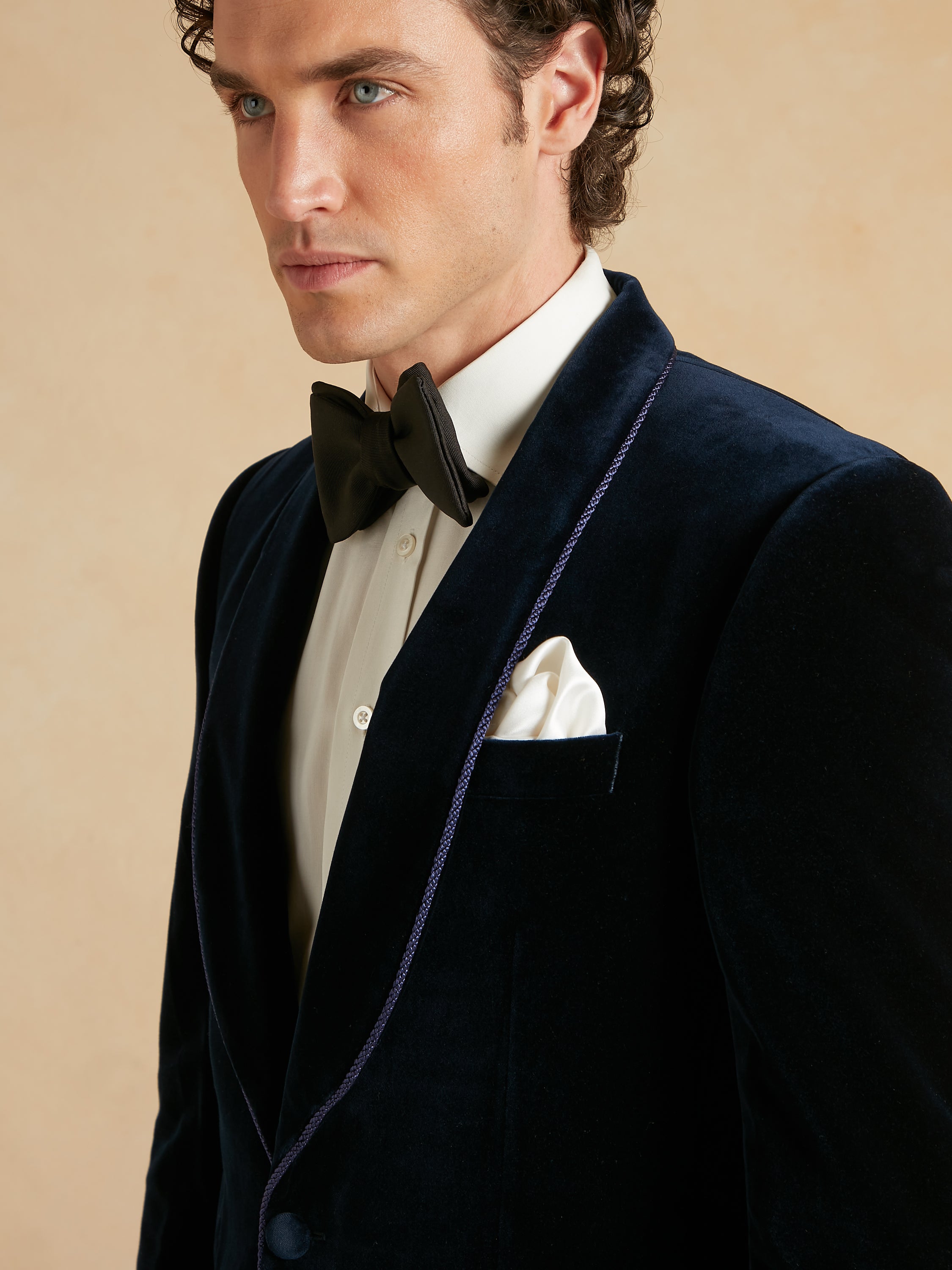 Pembroke Smoking Jacket - Navy Velvet