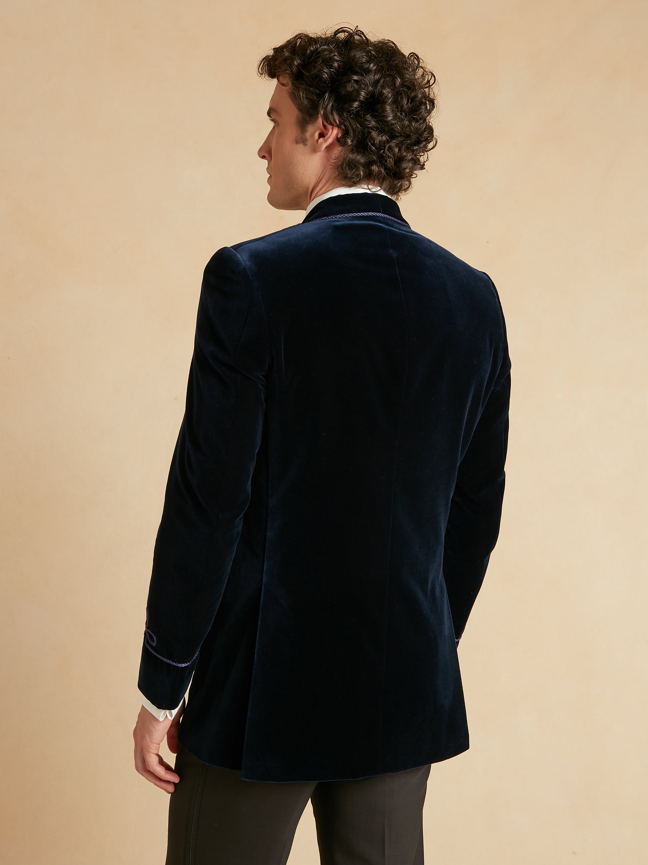 Pembroke Smoking Jacket - Navy Velvet