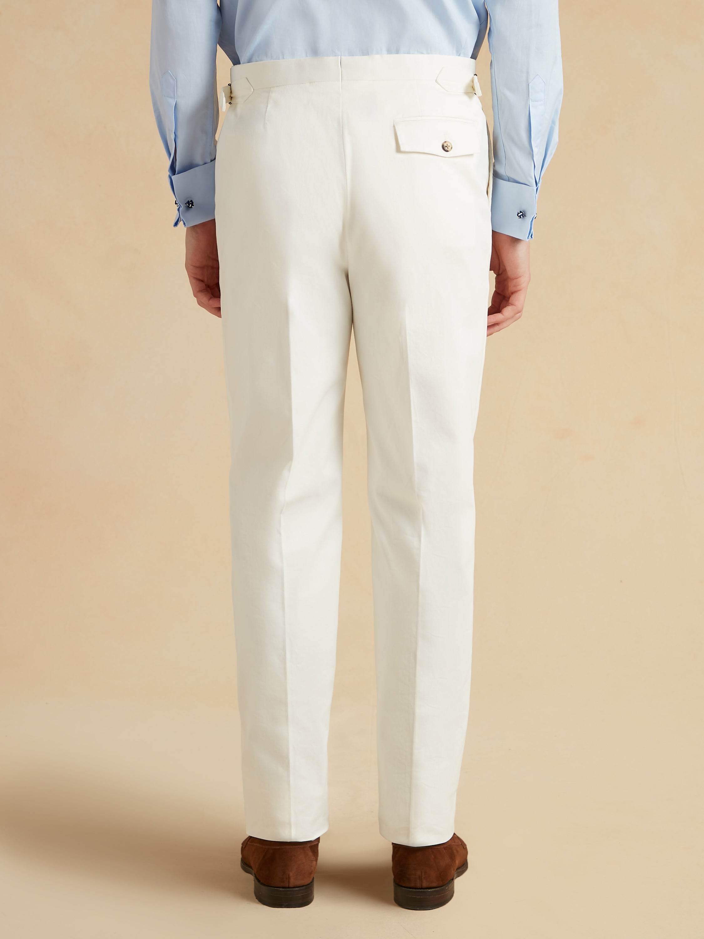 Pleated Coin Pocket Trousers - White