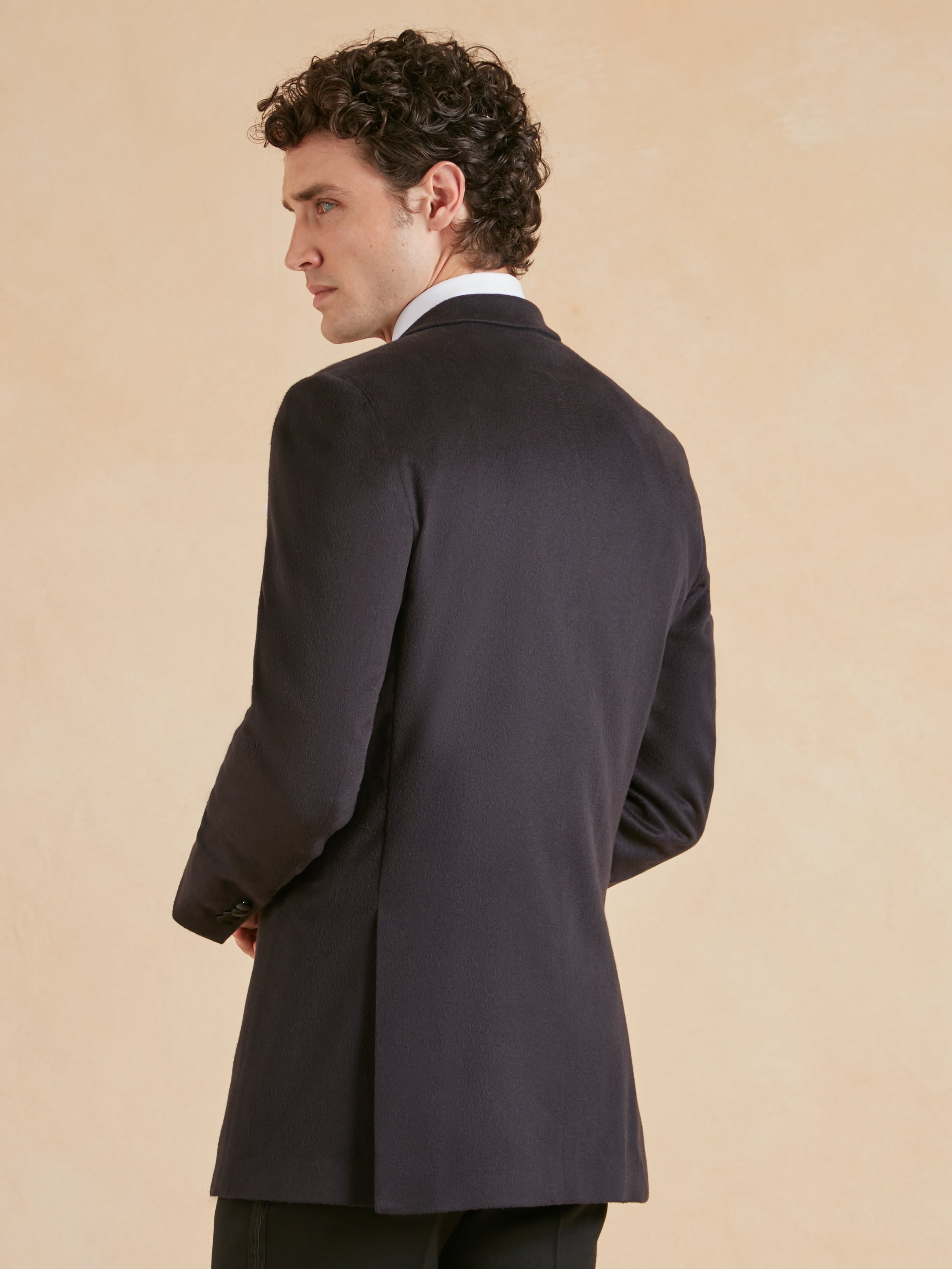 Lightweight Cashmere Smoking Jacket - Navy