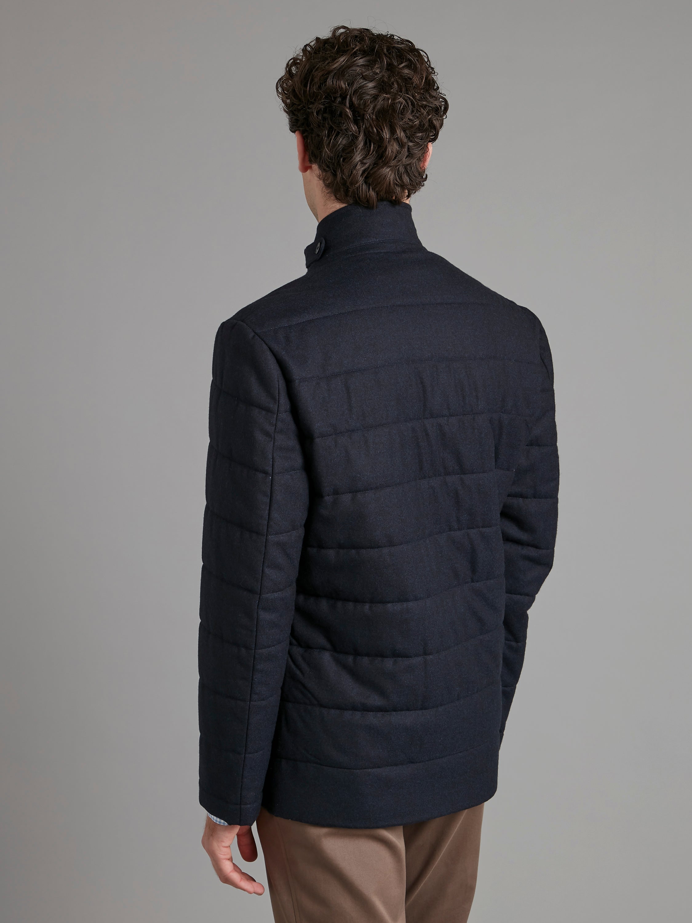 Quilted Jacket Wool - Navy