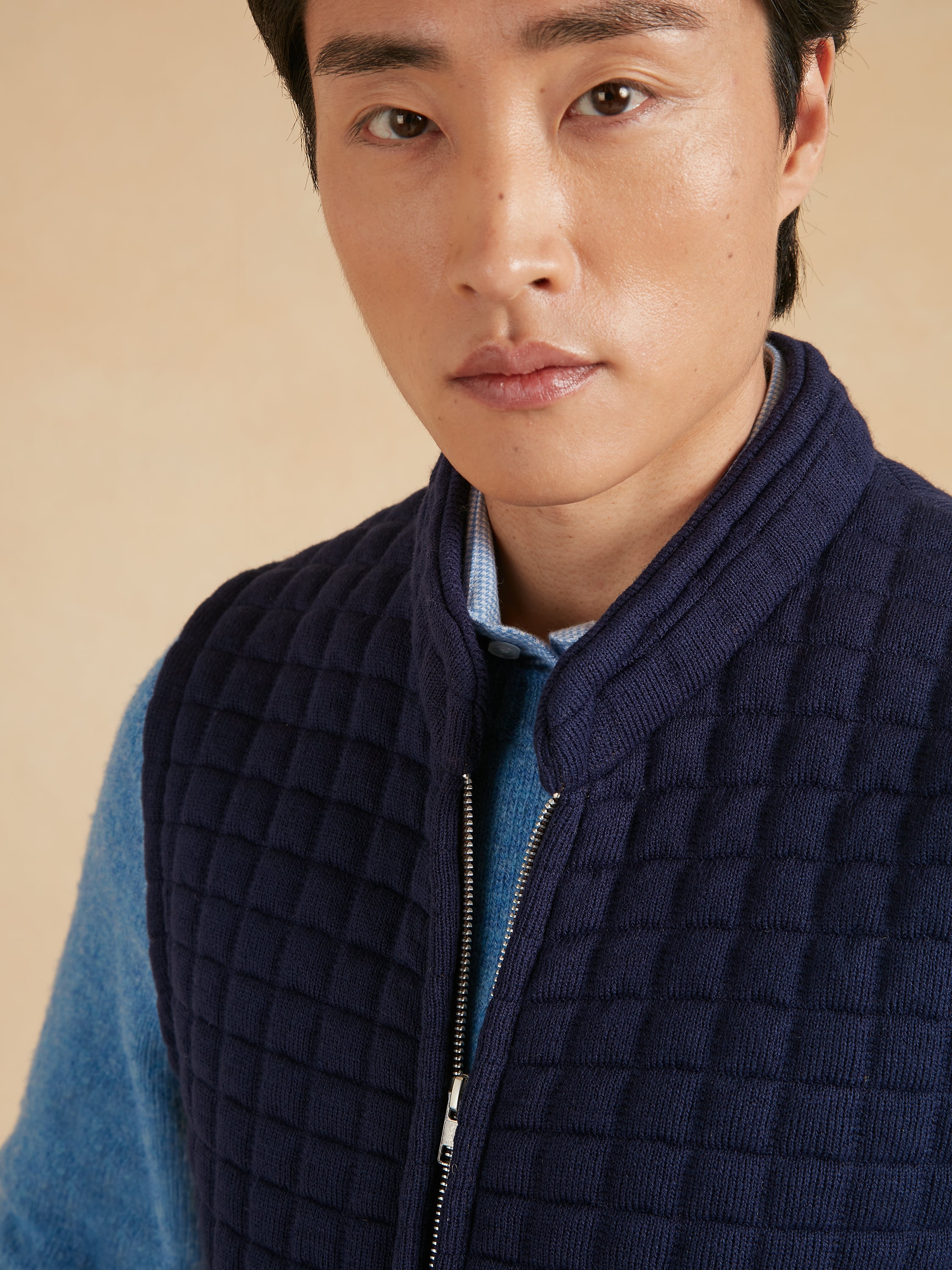 Quilted Thermatex Gilet - Navy