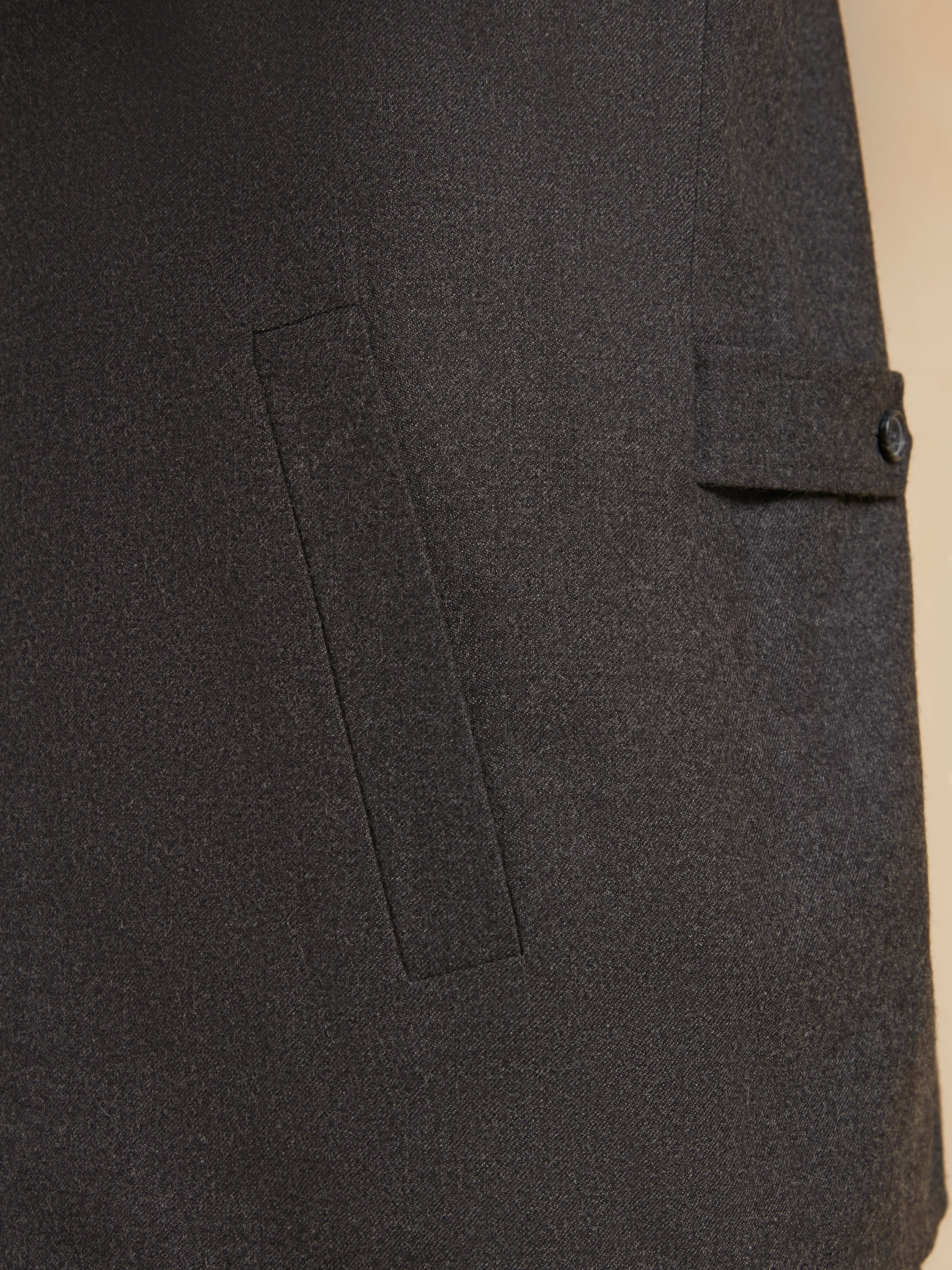 Reversible Wool and Cotton Gilet - Charcoal & Navy