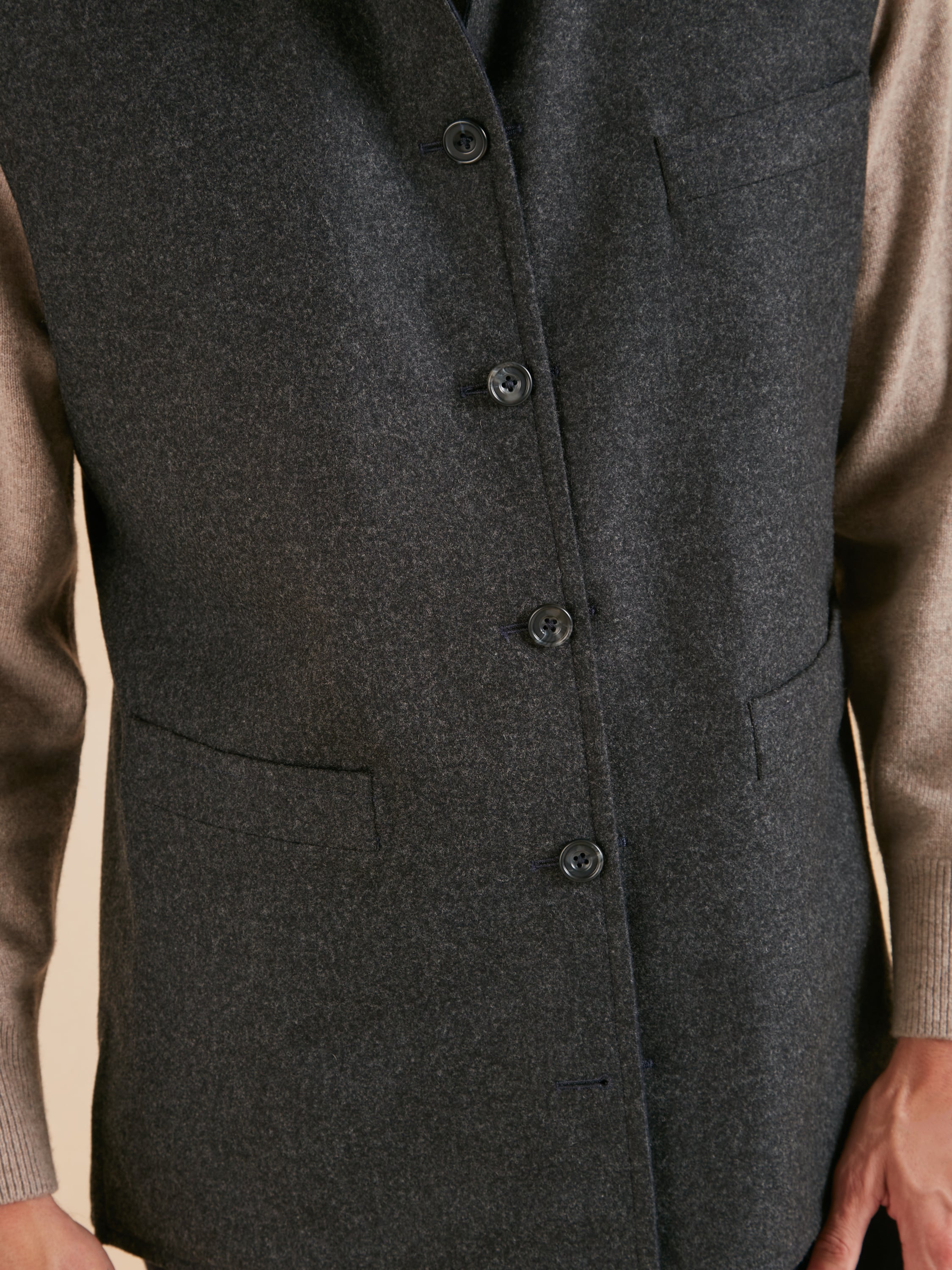 Reversible Gilet - Navy & Grey Loden