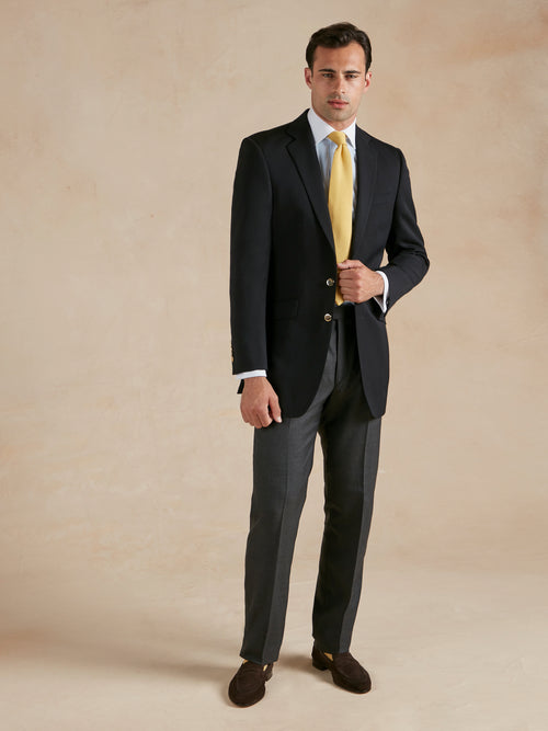 Men's Brown Single-Breasted Slim-Fit Blazer main image 0
