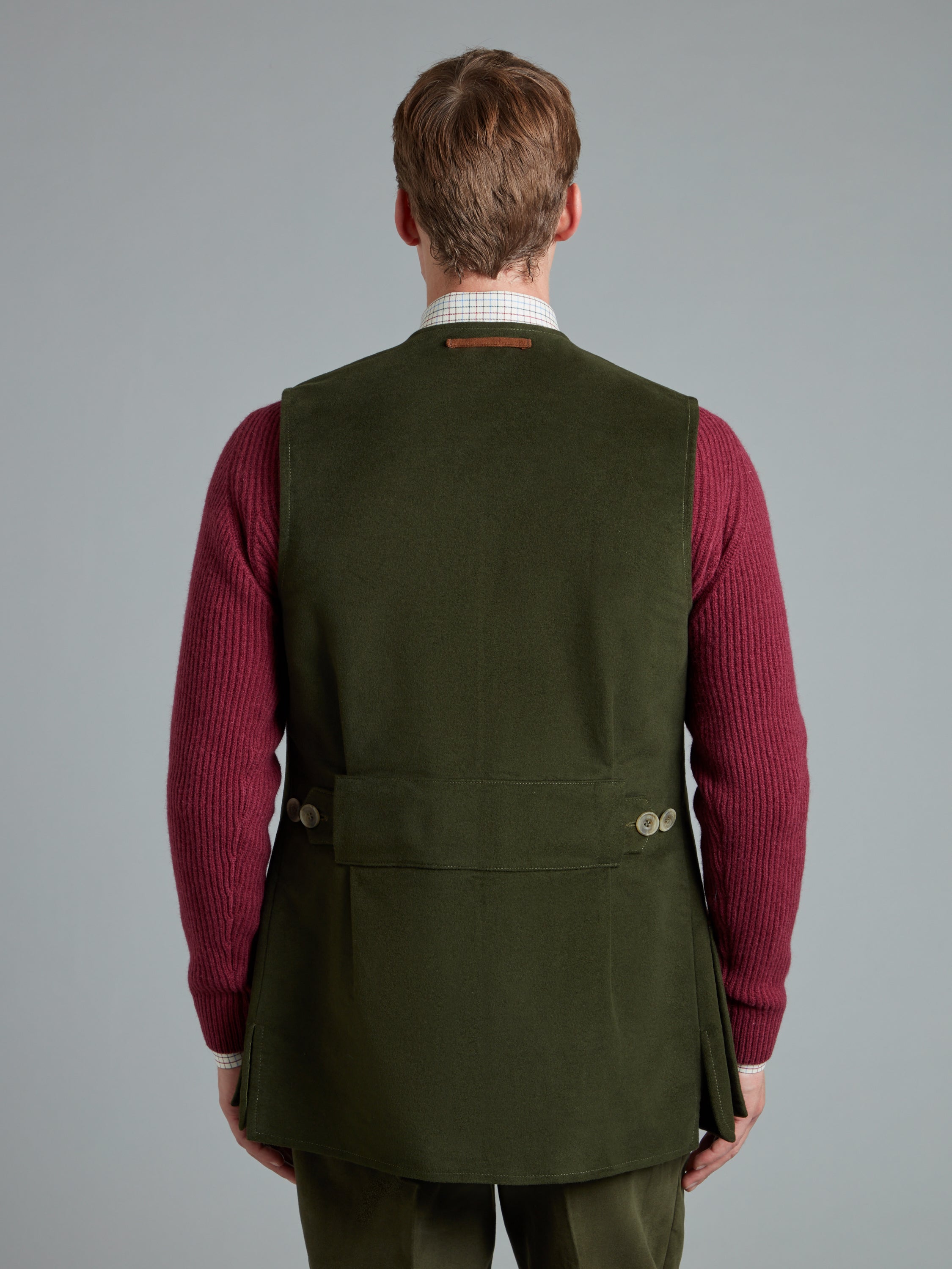 Shooting Vest Moleskin Olive Men s Shooting Vest Oliver Brown London