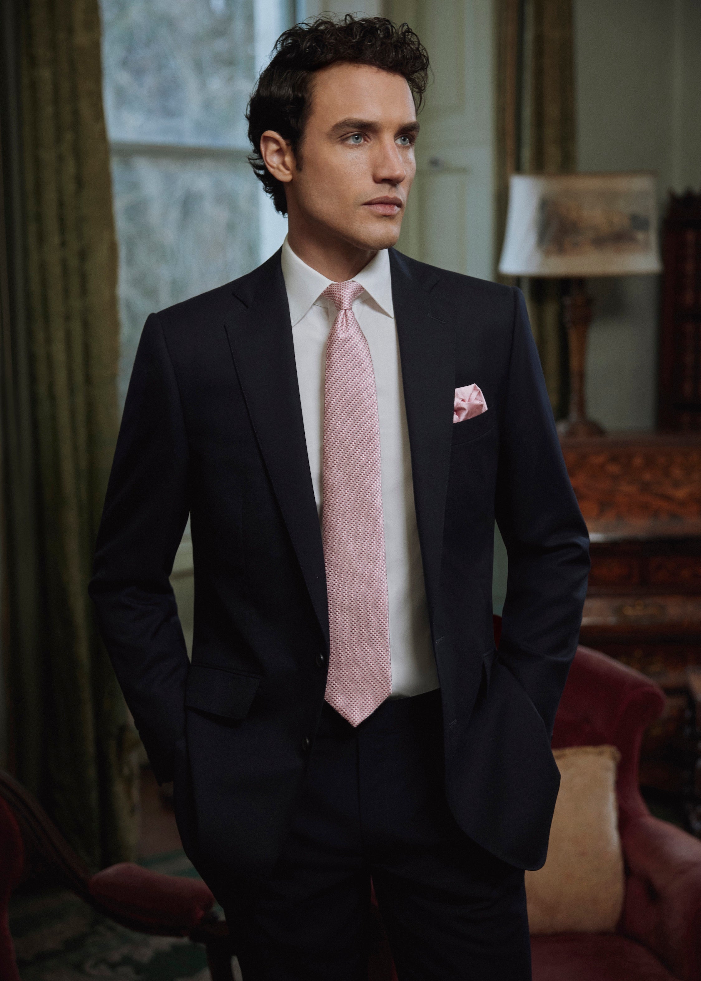 Eaton Classic Fit Suit - Navy Plain Weave Wool