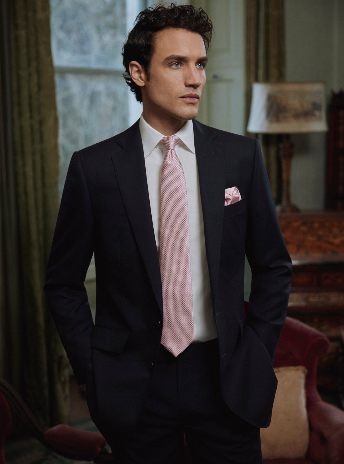 Eaton Classic Fit Suit - Navy Plain Weave Wool