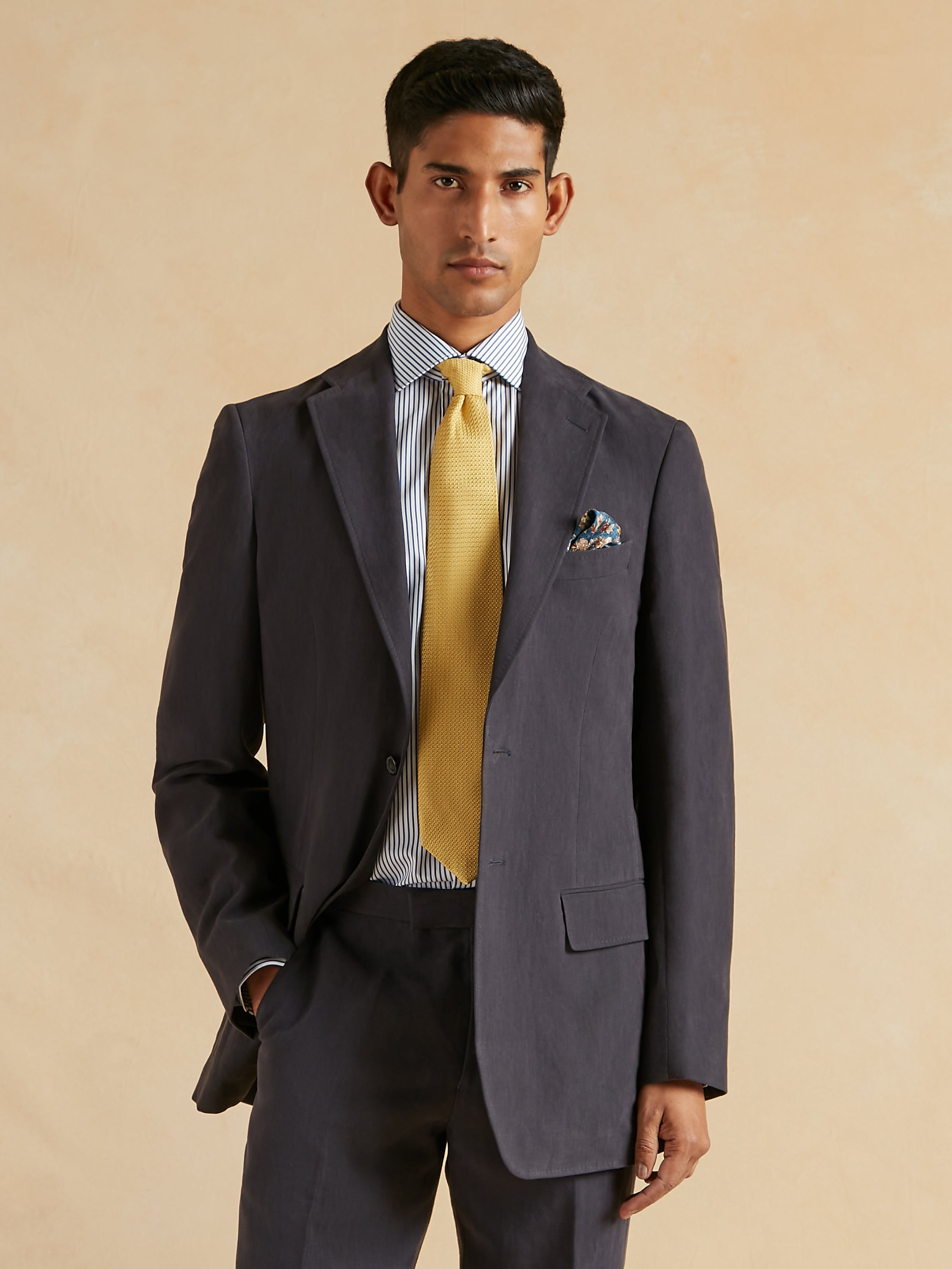 Supercycle - Single Breasted Jacket Italian Linen - Navy