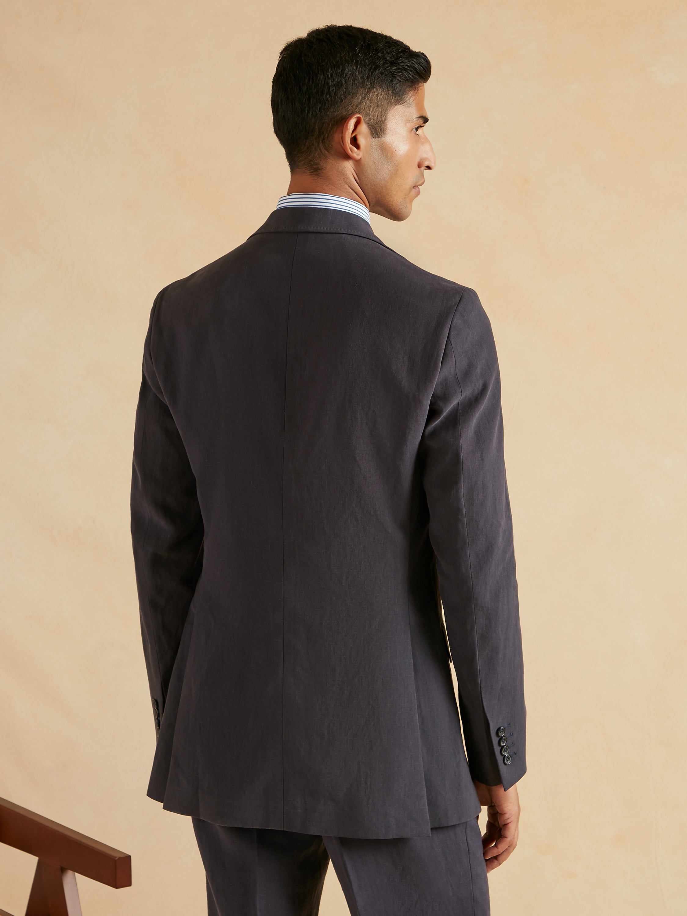 Supercycle - Single Breasted Jacket Italian Linen - Navy