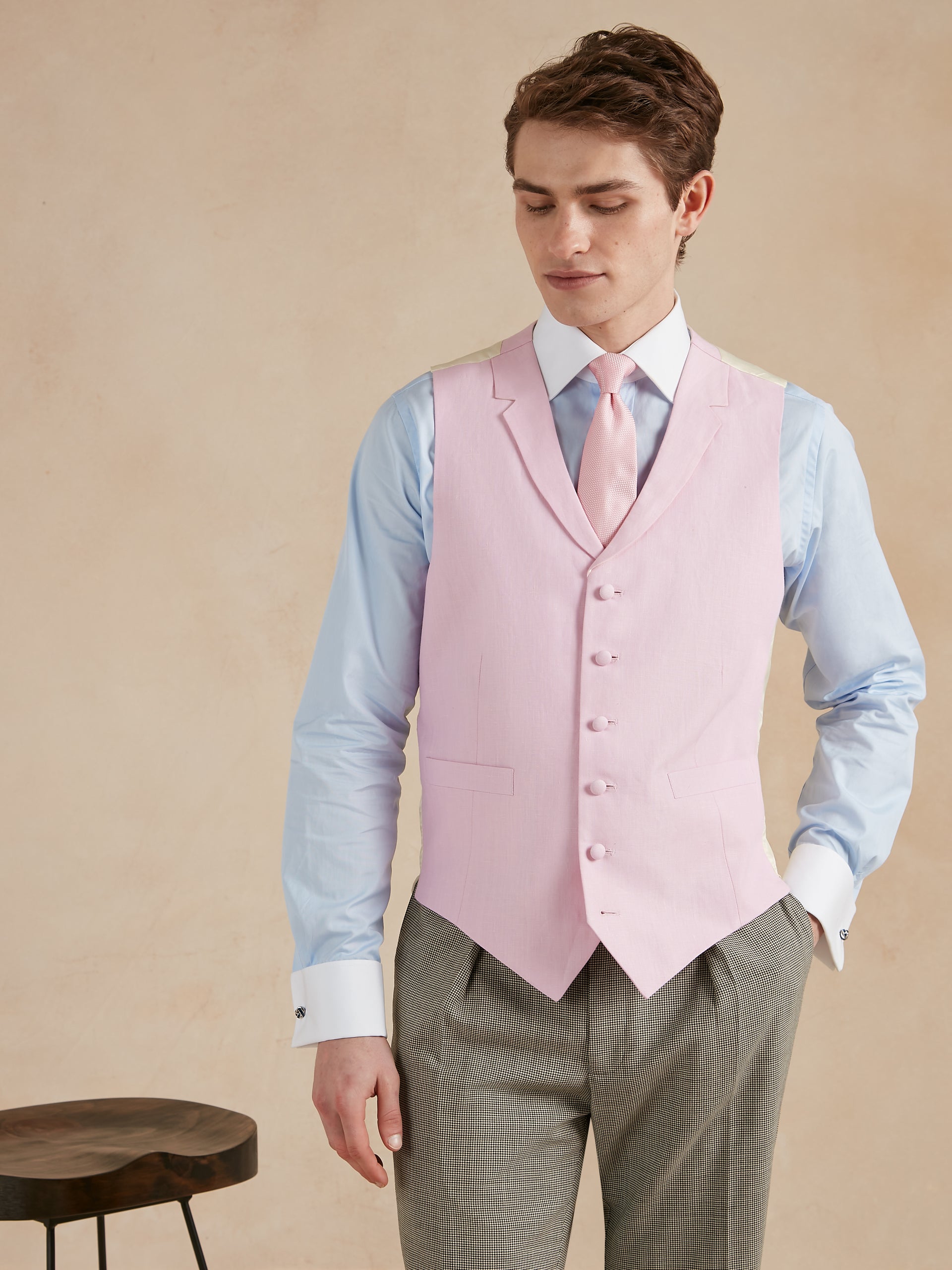 Single Breasted Linen Waistcoat