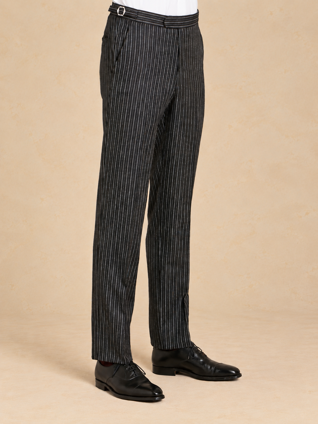 Flat Front Morning Trousers - Classic Striped