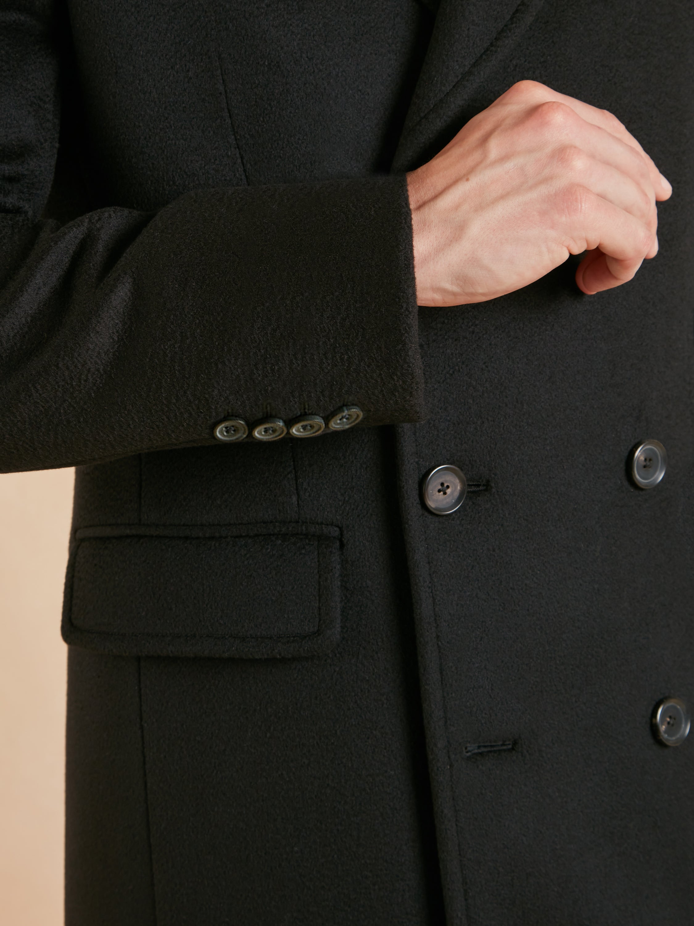 The Kensington Overcoat Pure Cashmere - Black