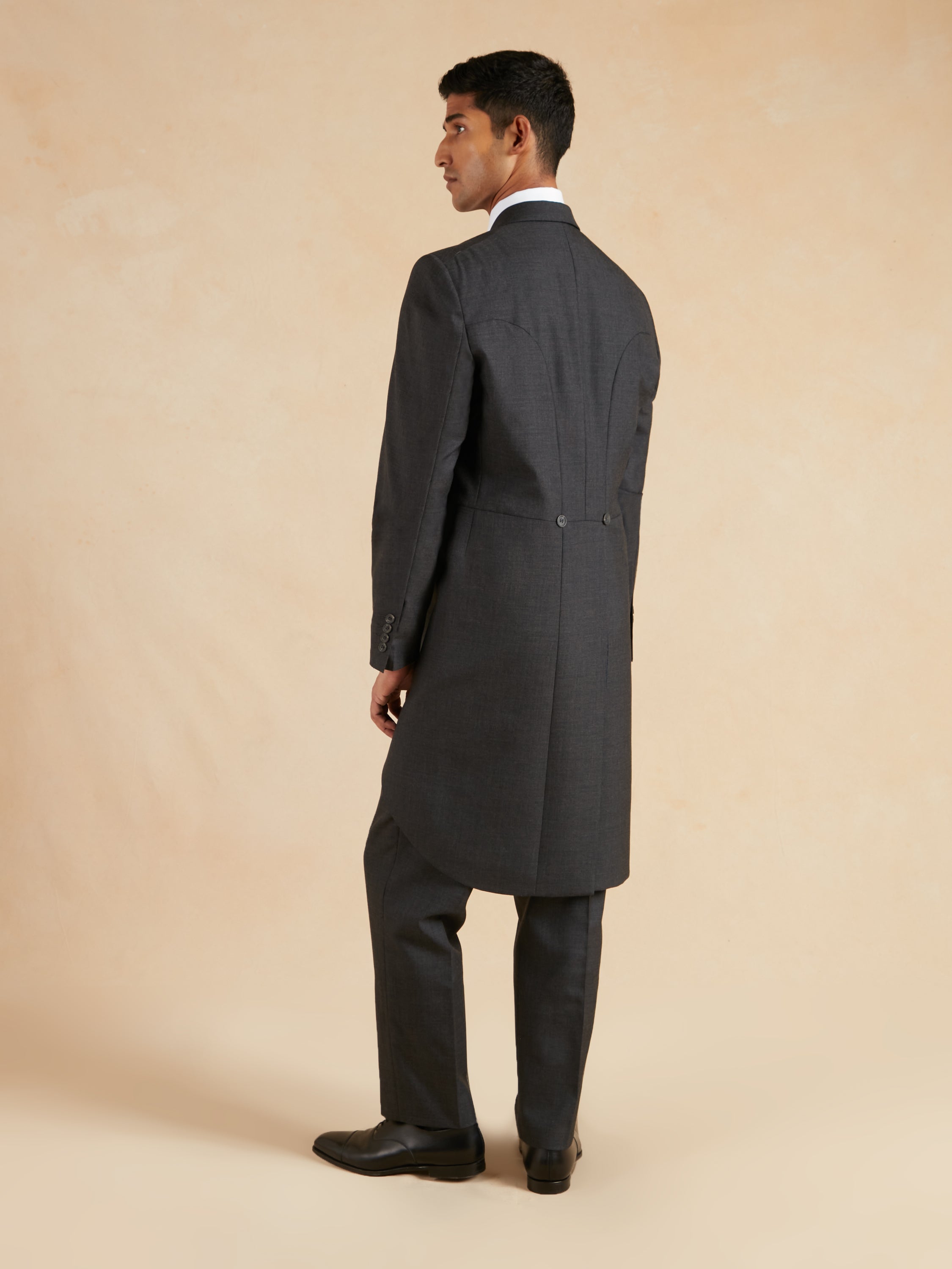 Two Piece Morning Suit - Plain Grey Wool
