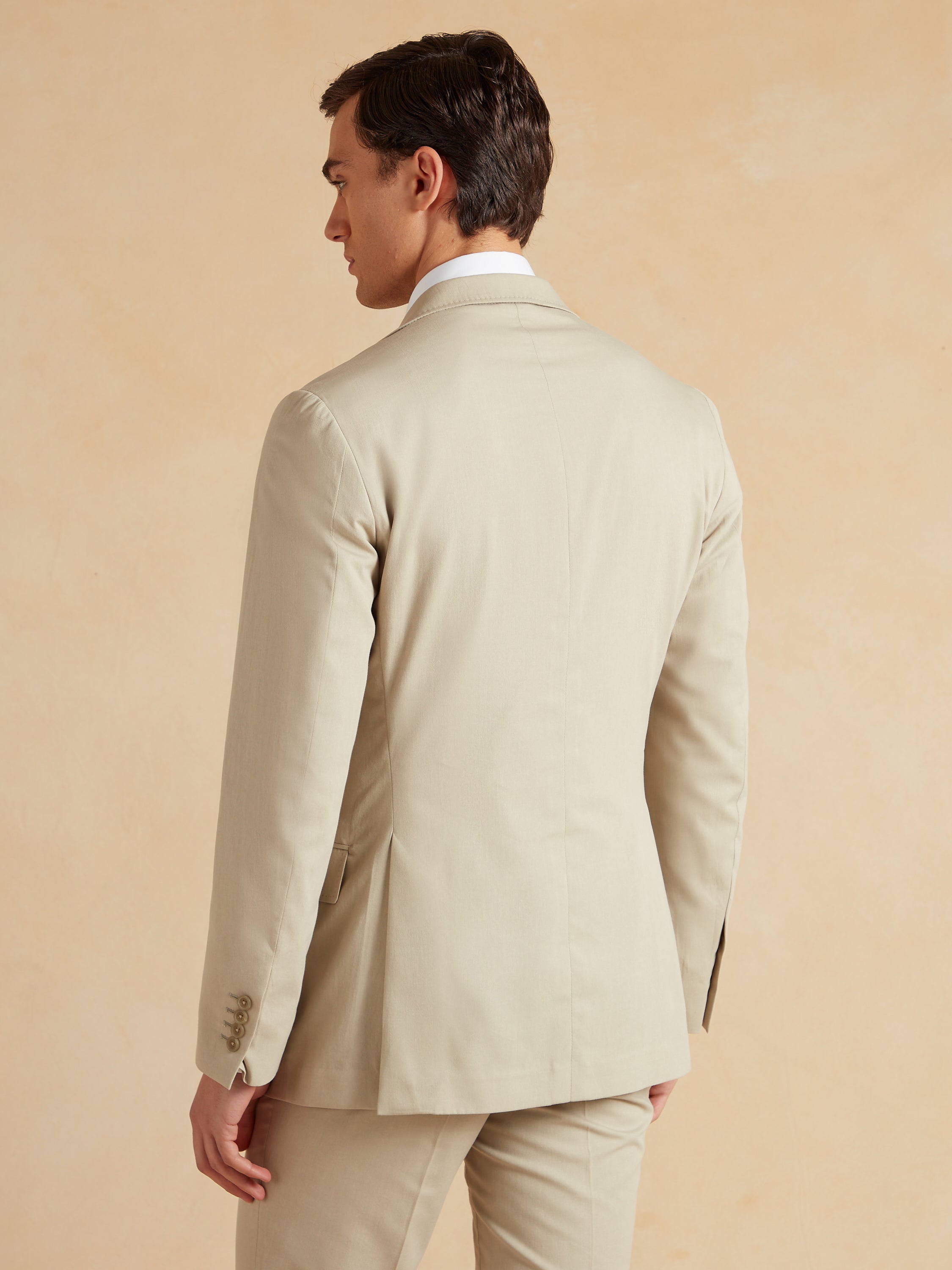 Unstructured Kapok Cotton Jacket - Stone