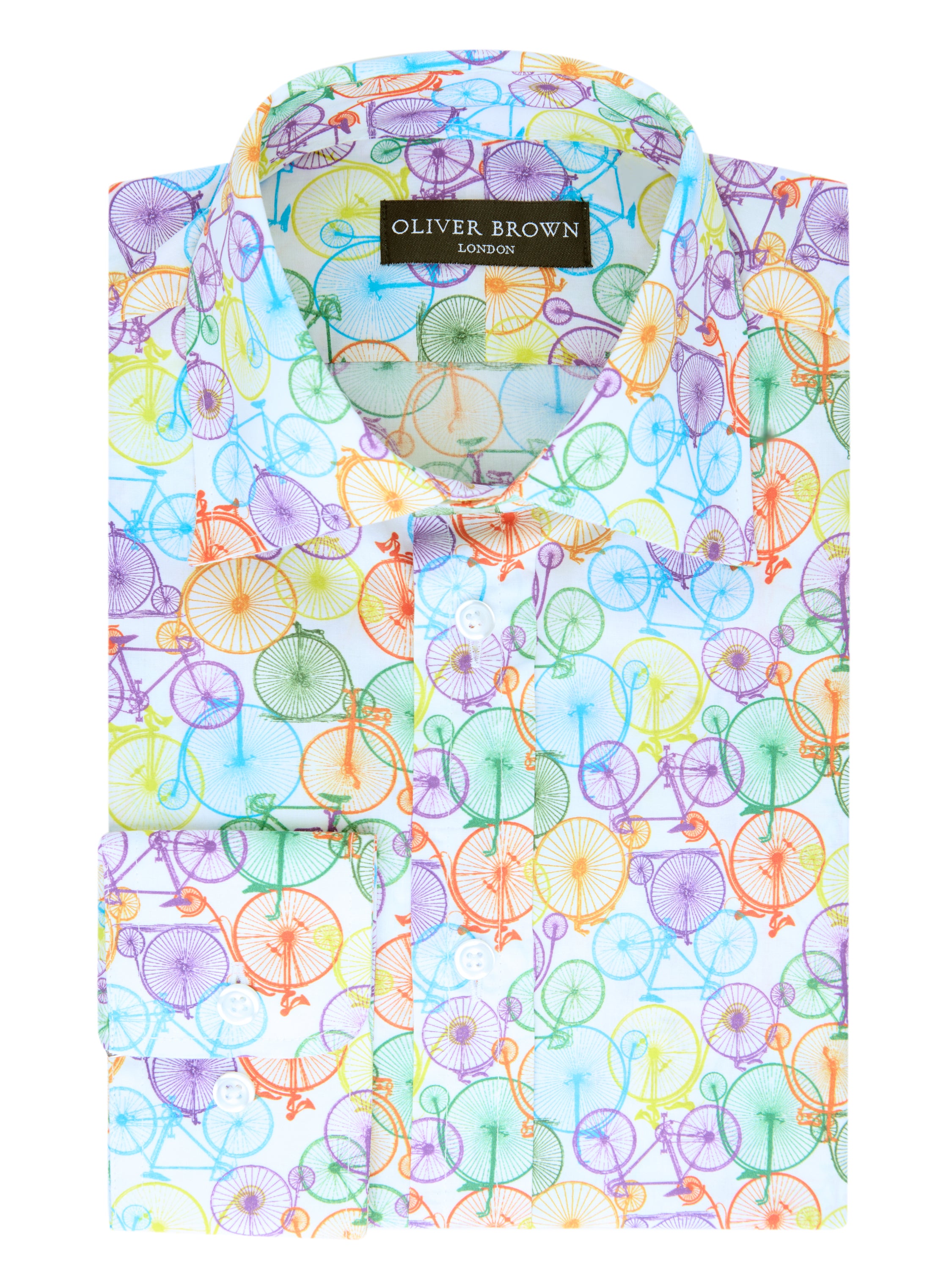Regular Fit Shirt Multicolour Bicycle Print