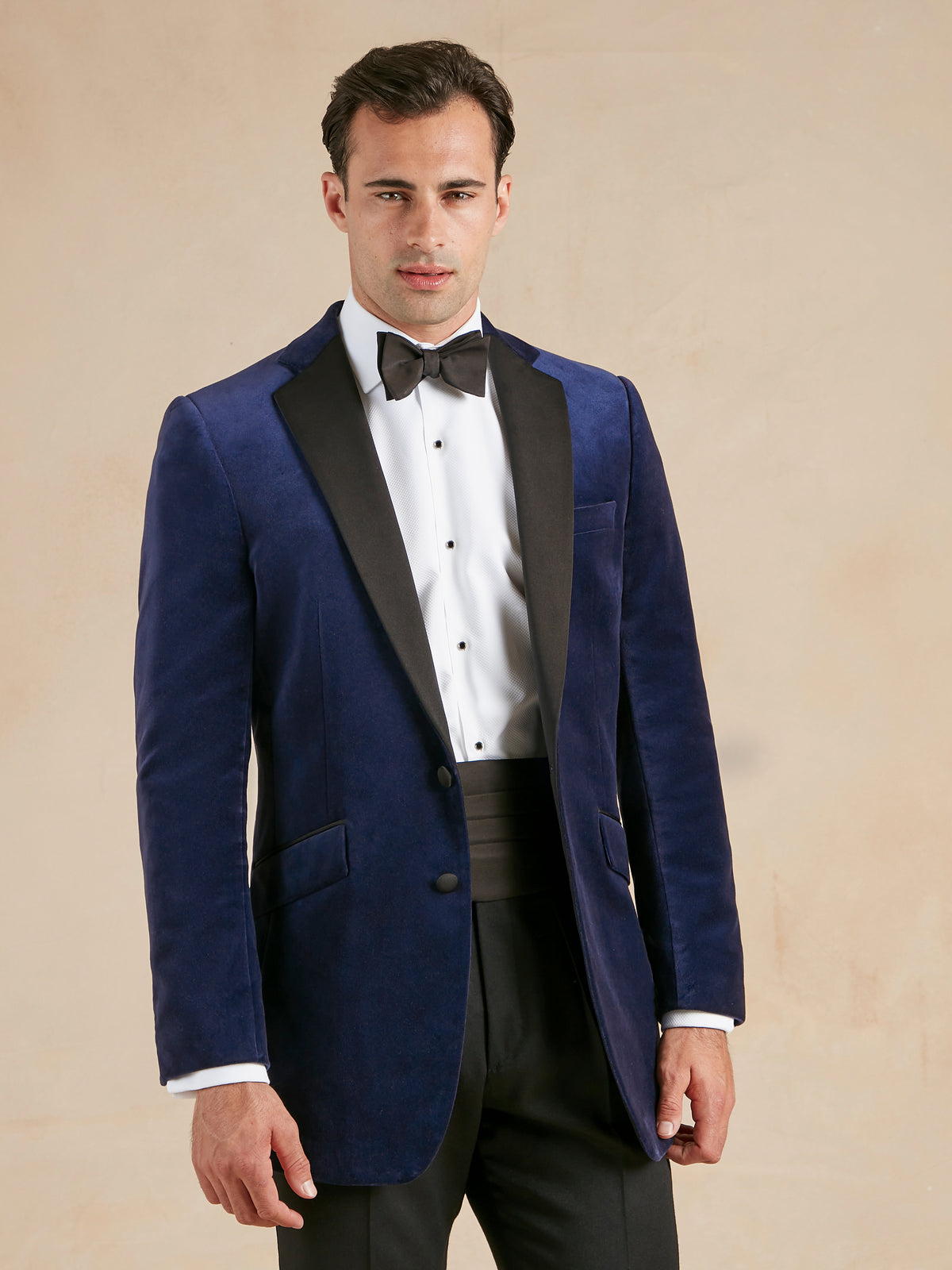 Navy Velvet Dinner Jacket Hire