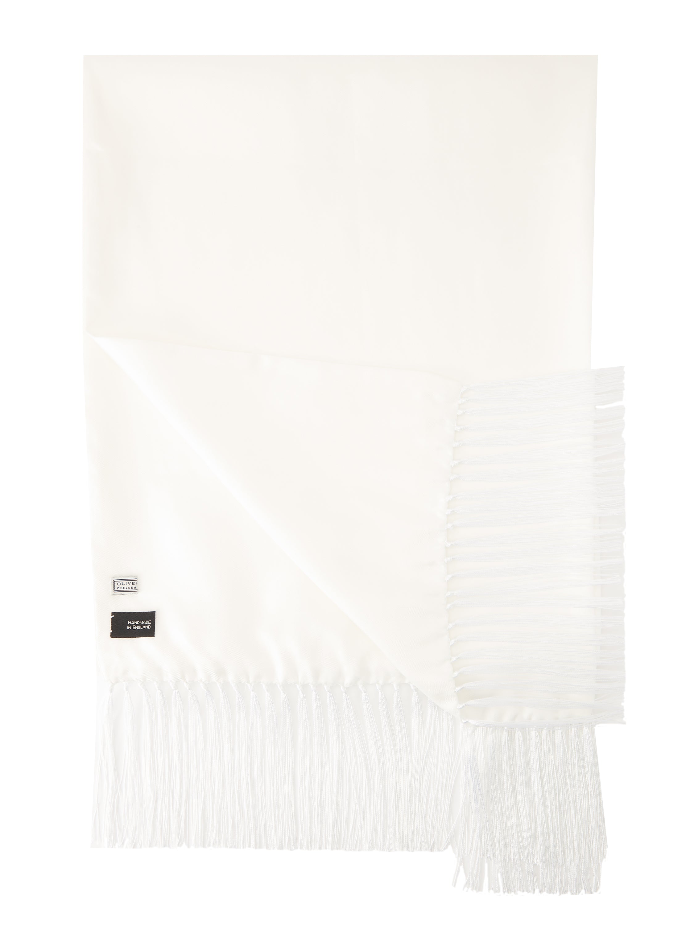 Silk Evening Scarf - White