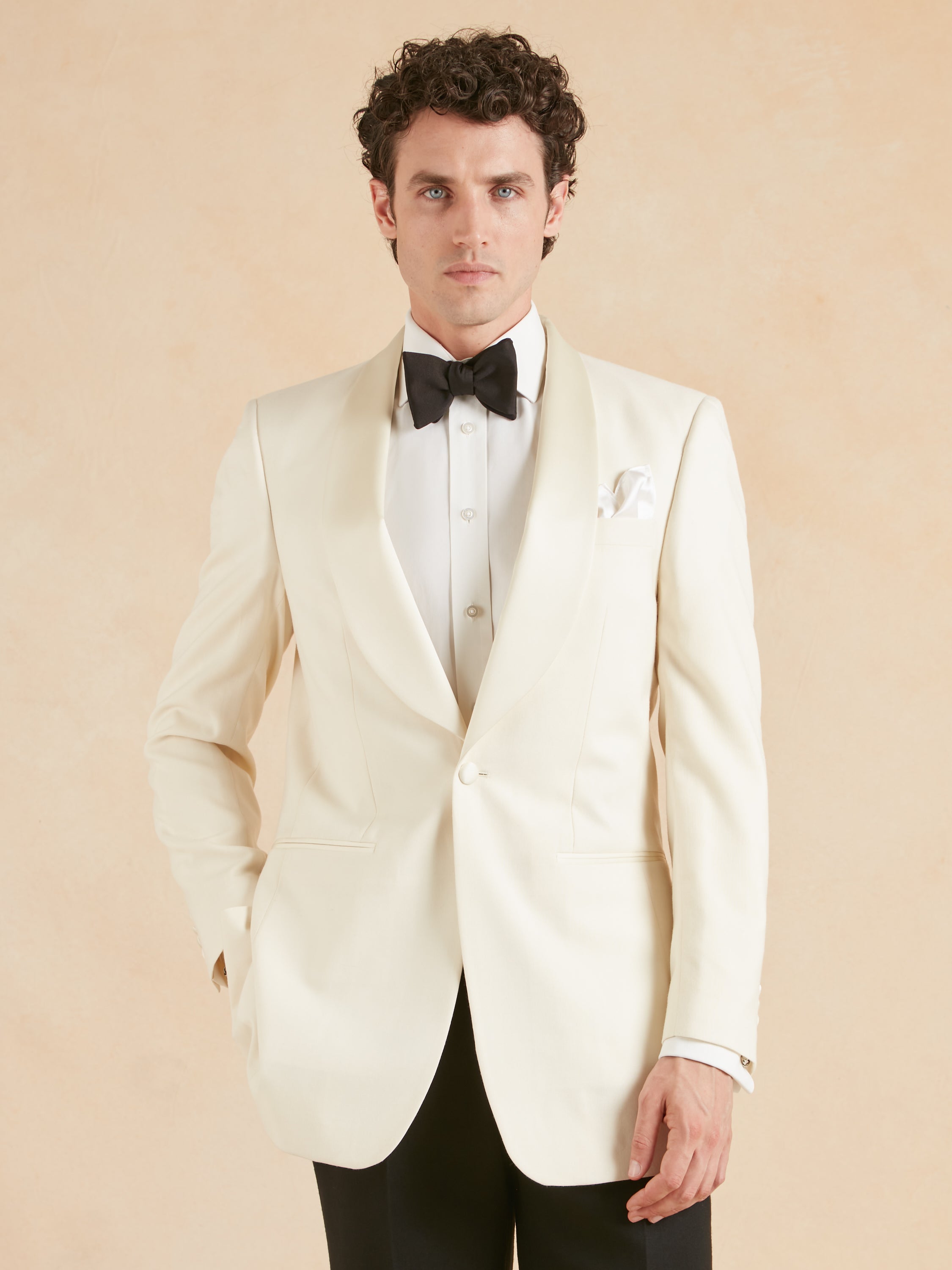 Whittaker Dinner Jacket White Barathea Men's Dinner Jackets