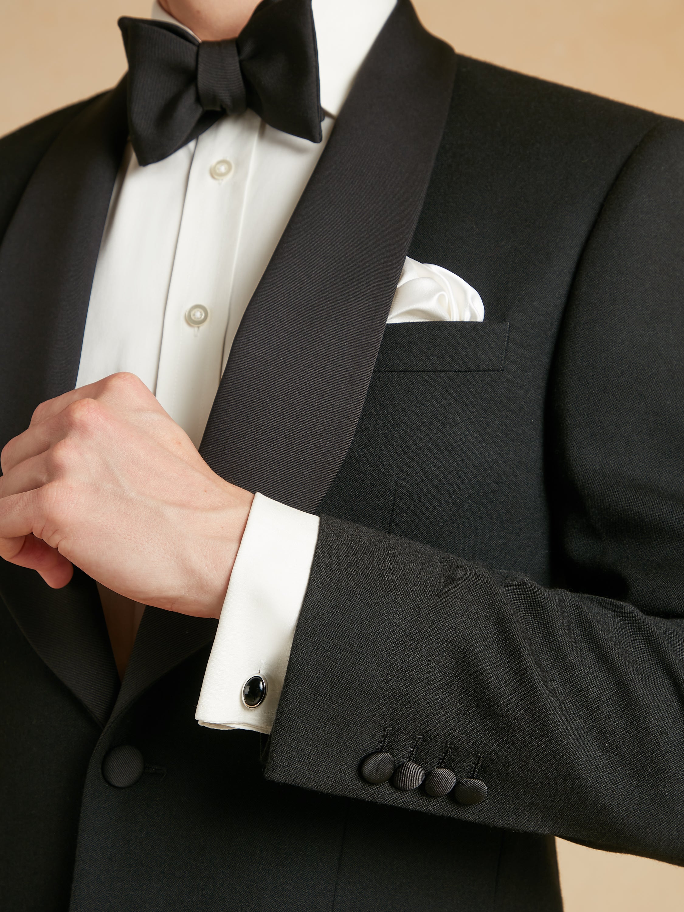 Whittaker Dinner Jacket - Black Barathea