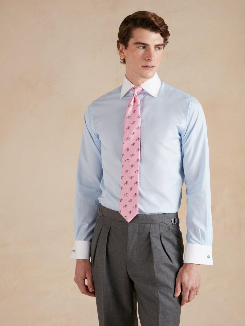 Winchester Shirt with White Collar and Cuff - Blue