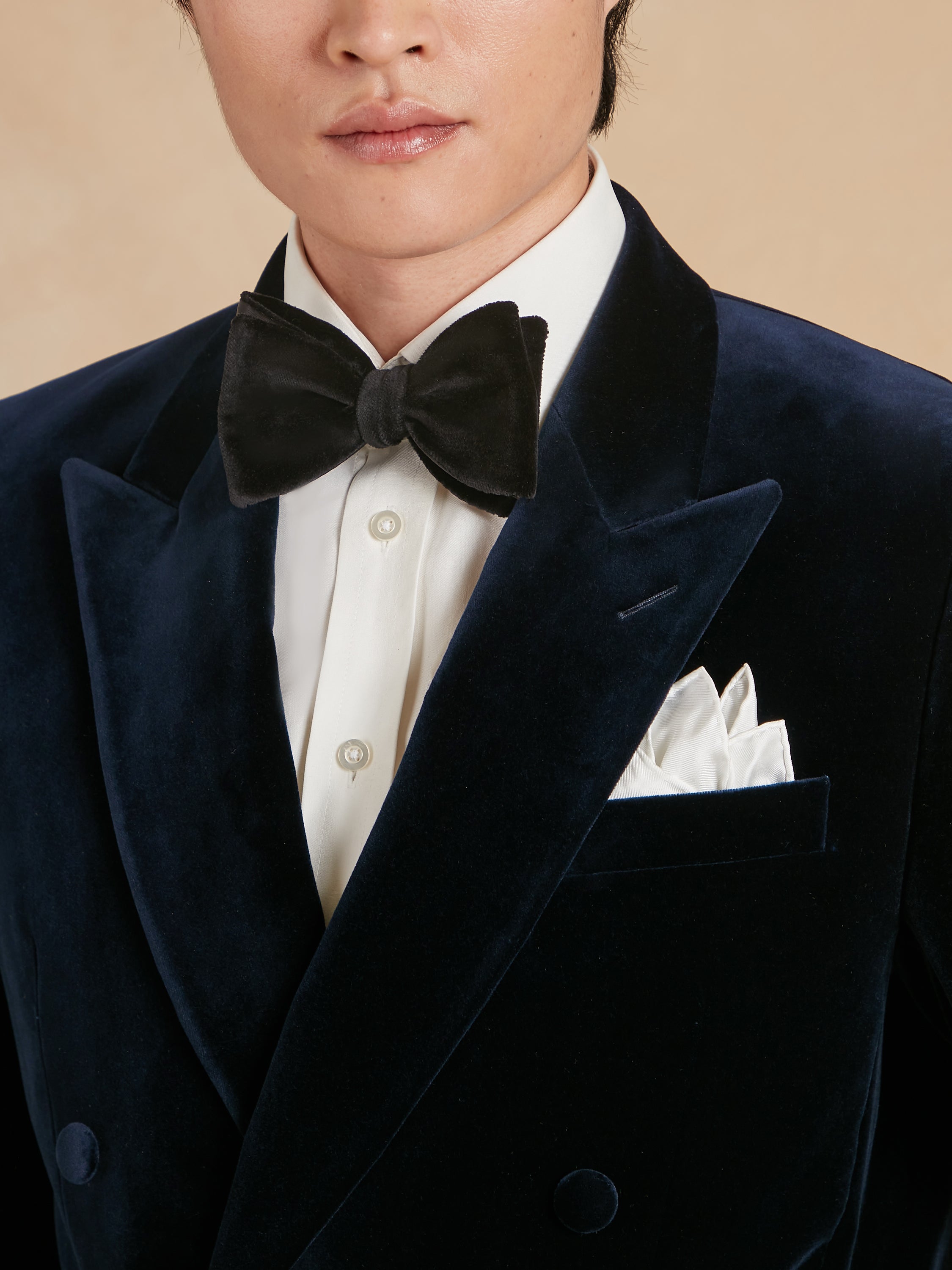 Cadogan Smoking Jacket - Navy Velvet