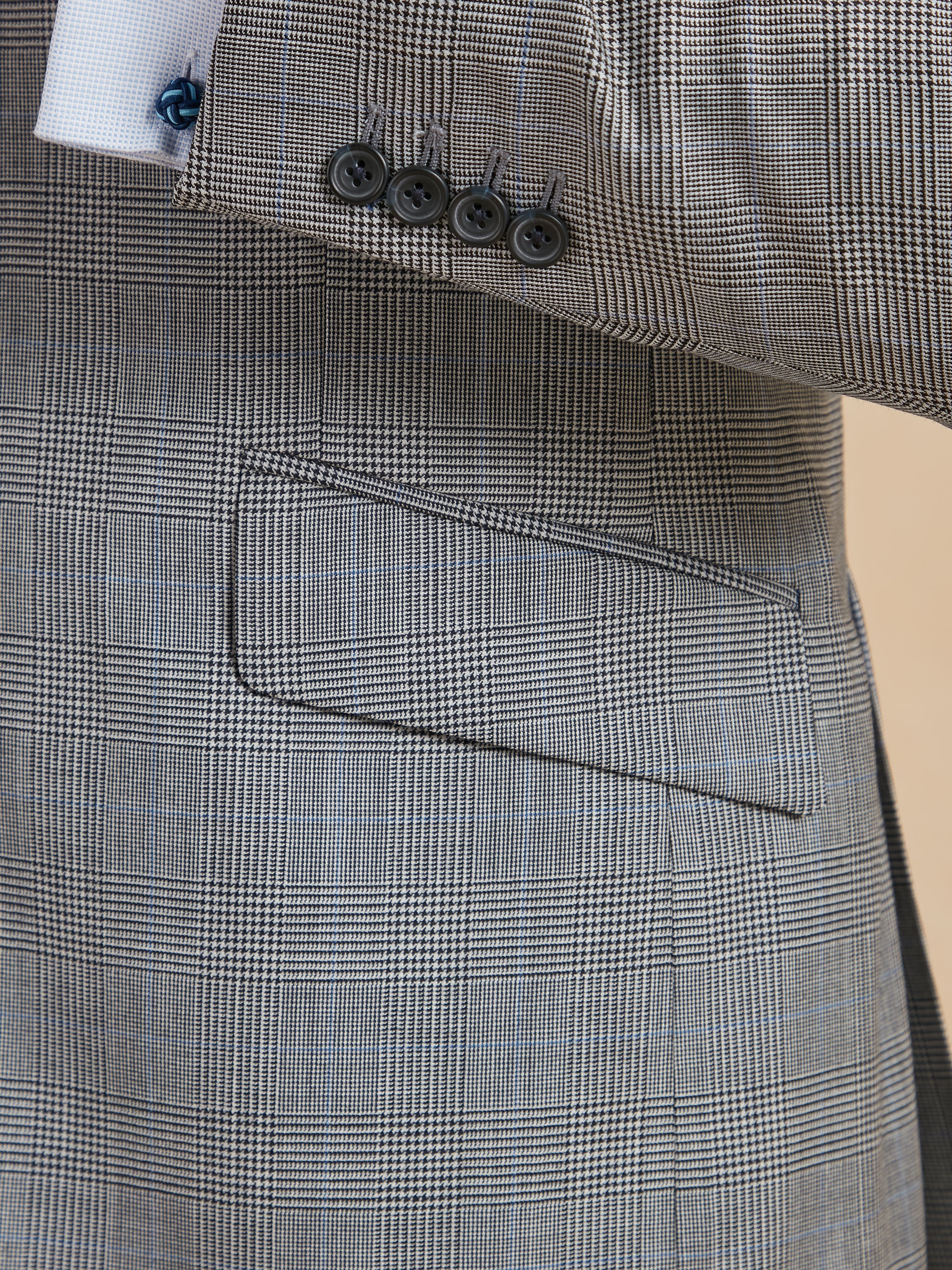 Eaton Classic Fit Suit - Prince of Wales Check Wool