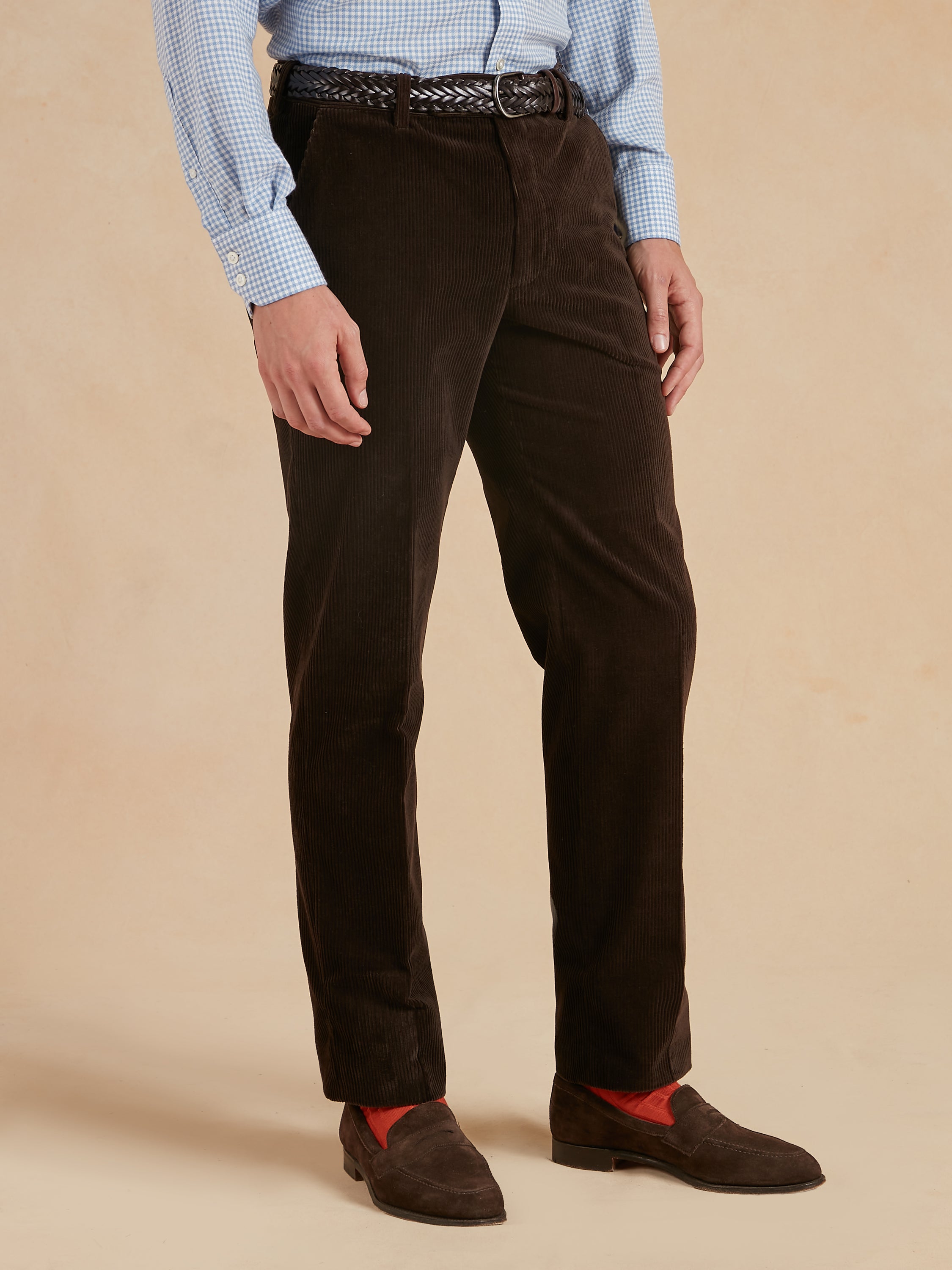 Needlecord Trousers - Dark Brown